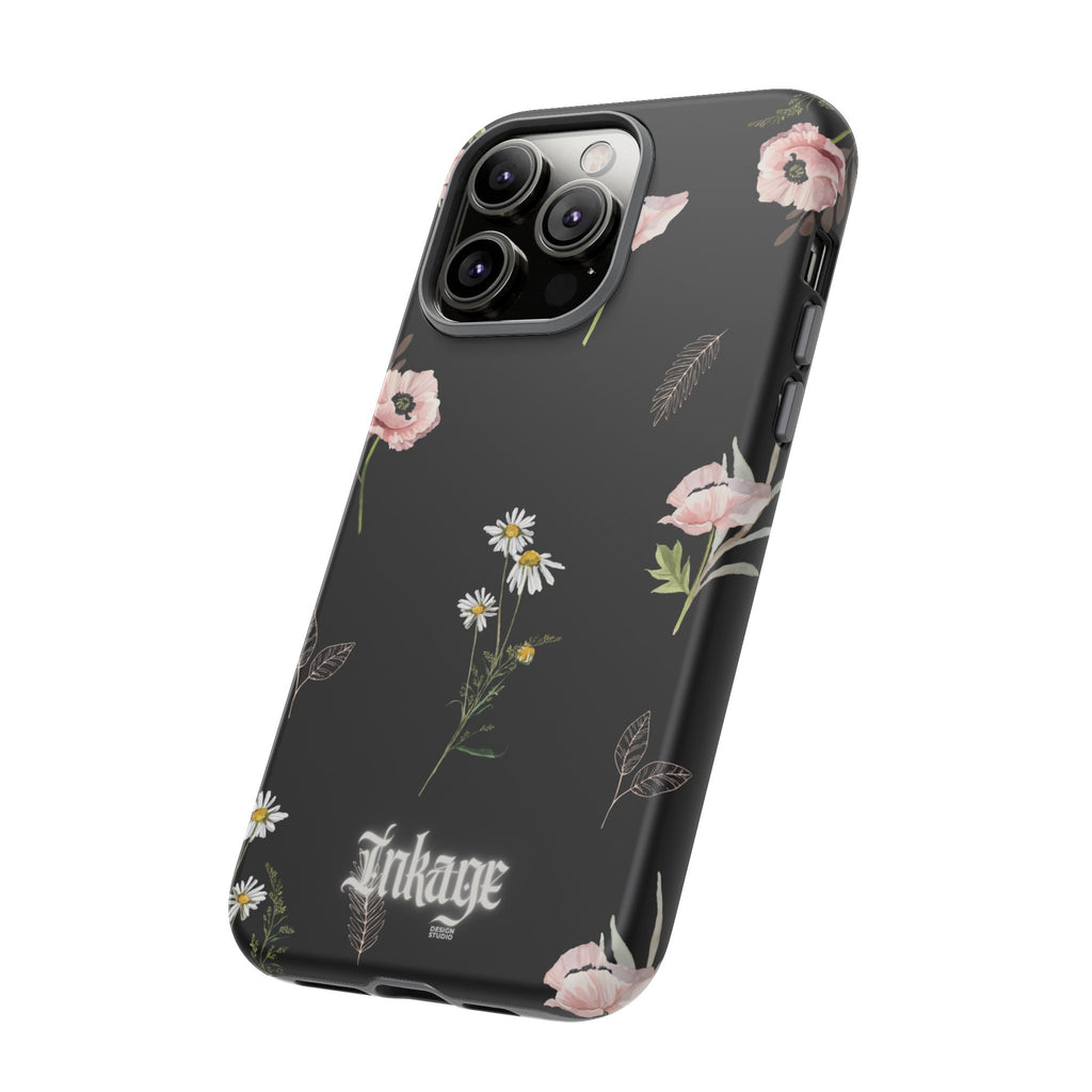 Elegant Black Florals Tough Phone Cases (Minimal)