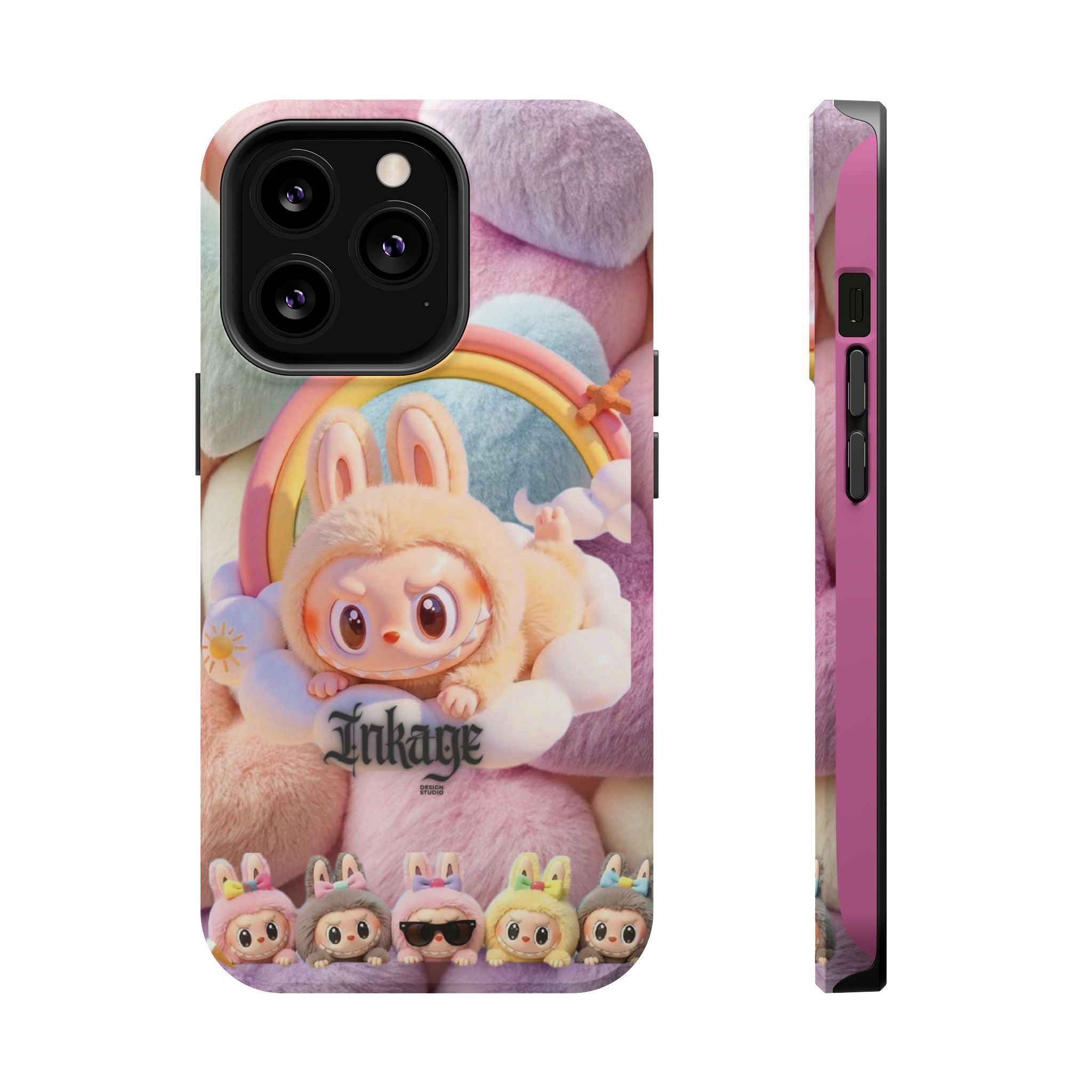 Pastel Rainbow Labubu Magnetic Phone Cases(Animation)
