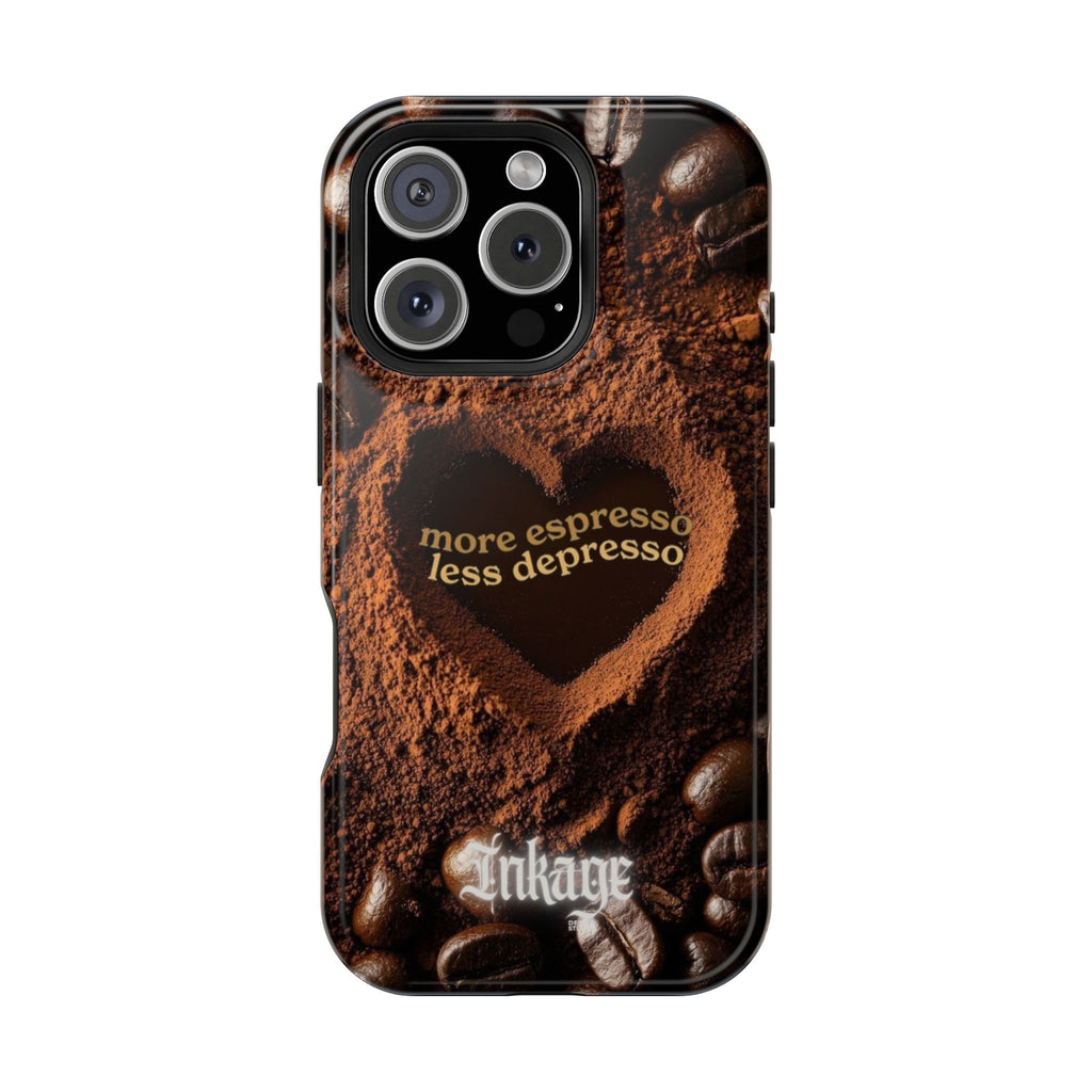 "More Espresso Less Depresso" Magnetic Phone Cases (Quote)
