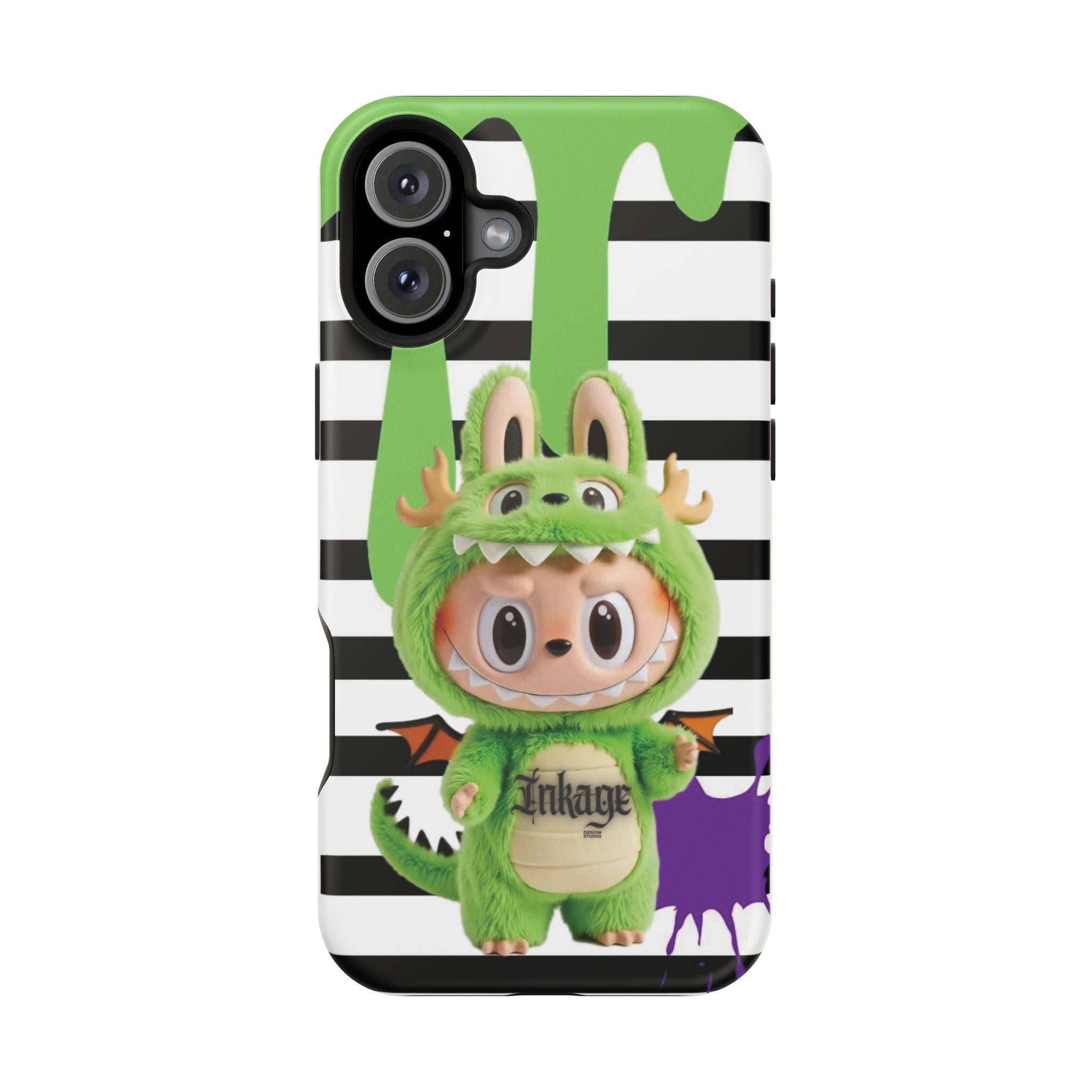 Greenie Labubu Spooky Magnetic Phone Case (Animation)
