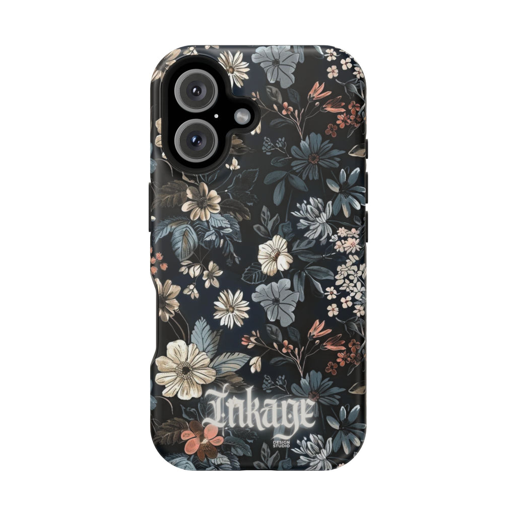Black Florals Magnetic Phone Cases (Minimal)