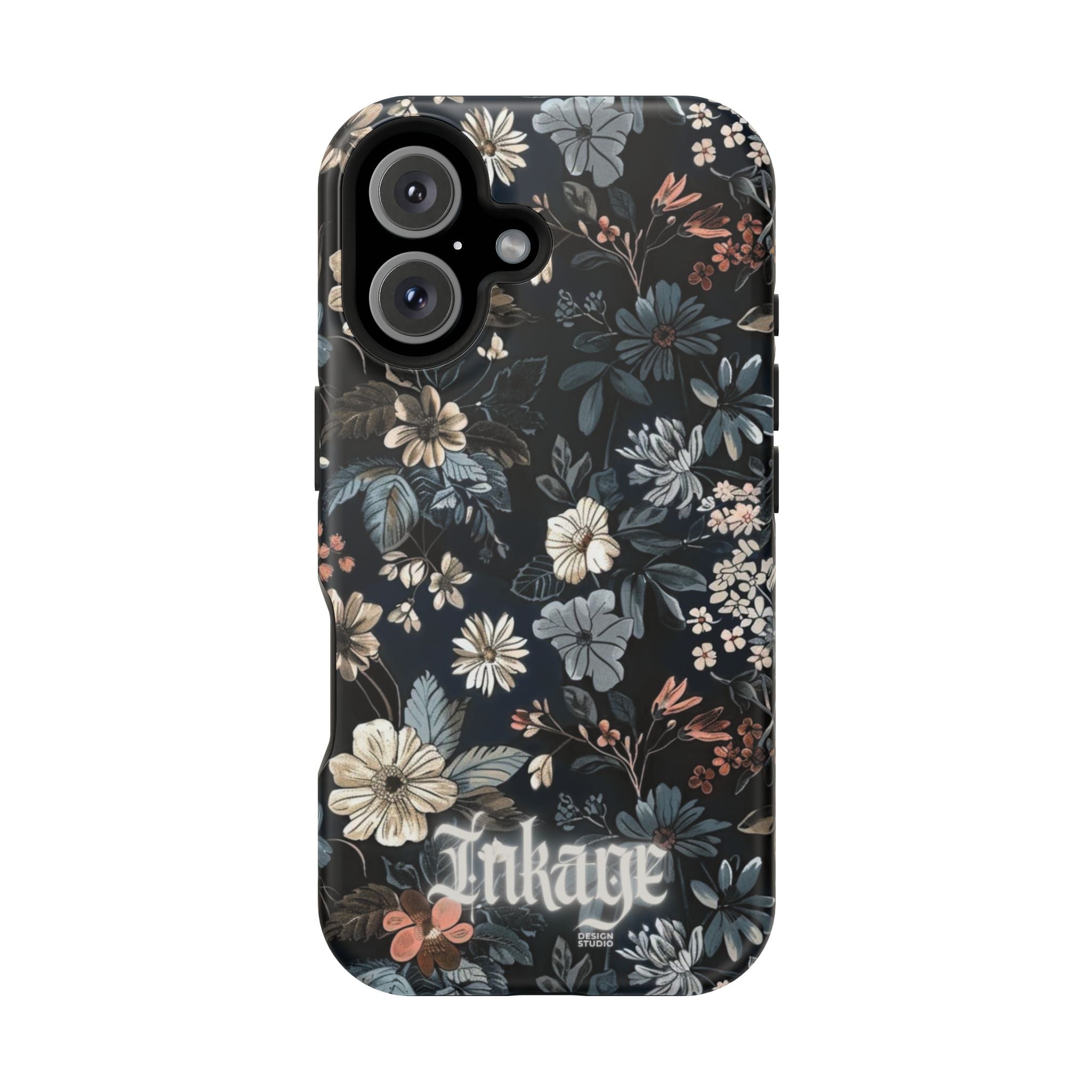 Black Florals Magnetic Phone Cases (Minimal)