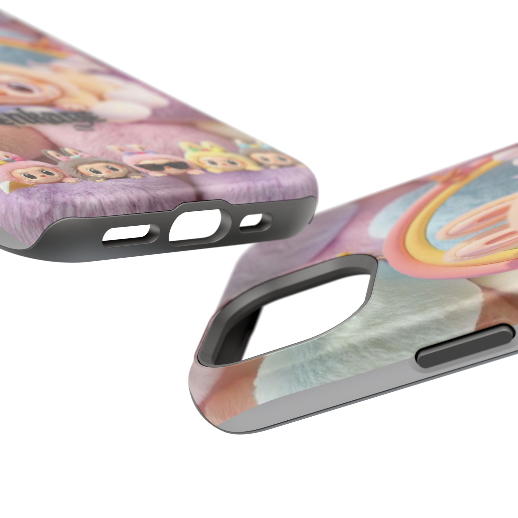 Pastel Rainbow Labubu Magnetic Phone Cases (Animation)