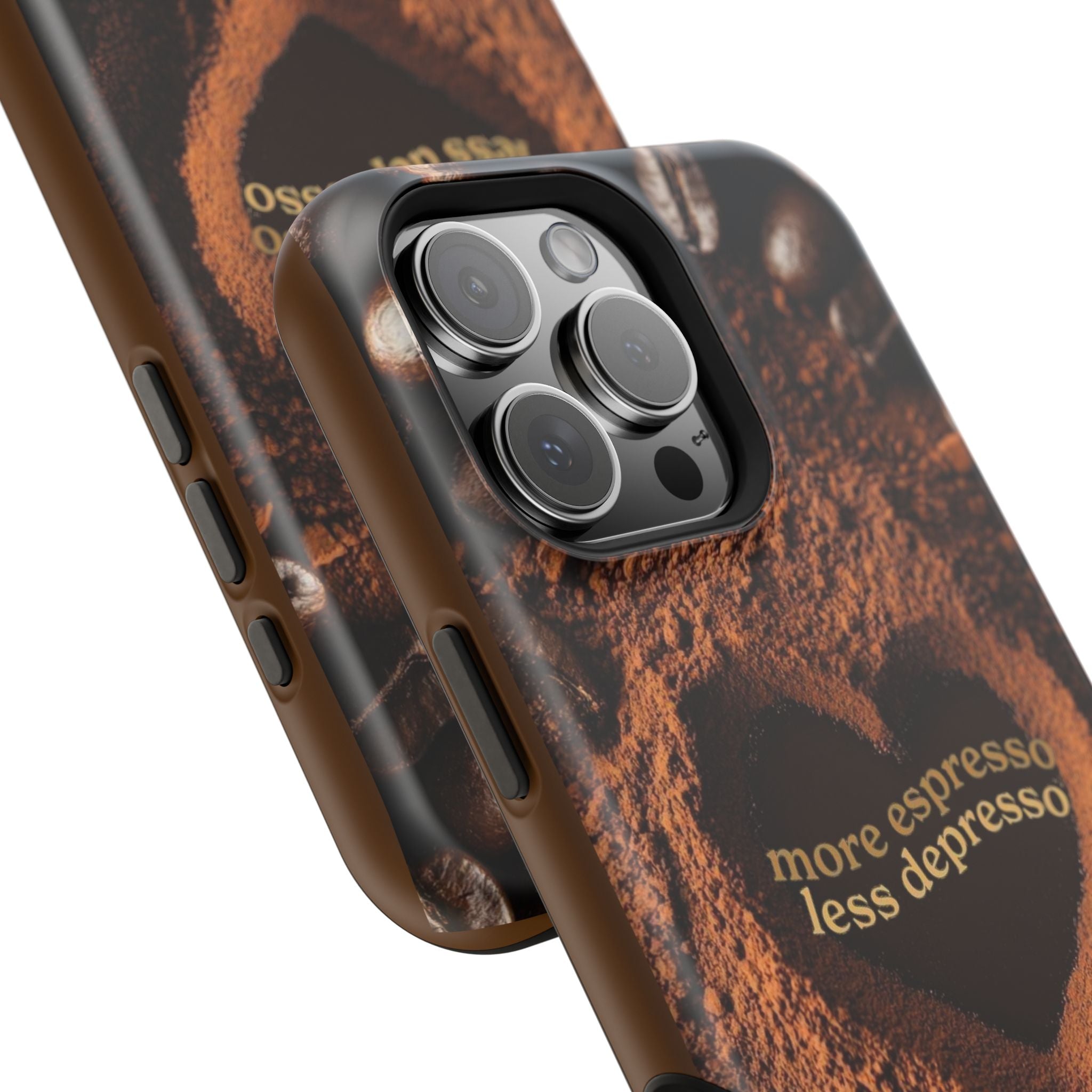 "More Espresso Less Depresso" Magnetic Phone Cases (Quote)