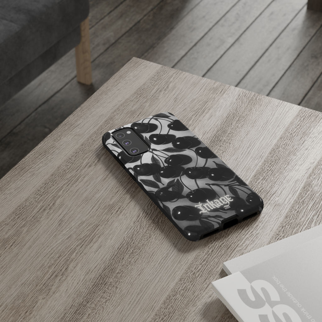Black Cherry Print Tough Phone Cases (Minimal)