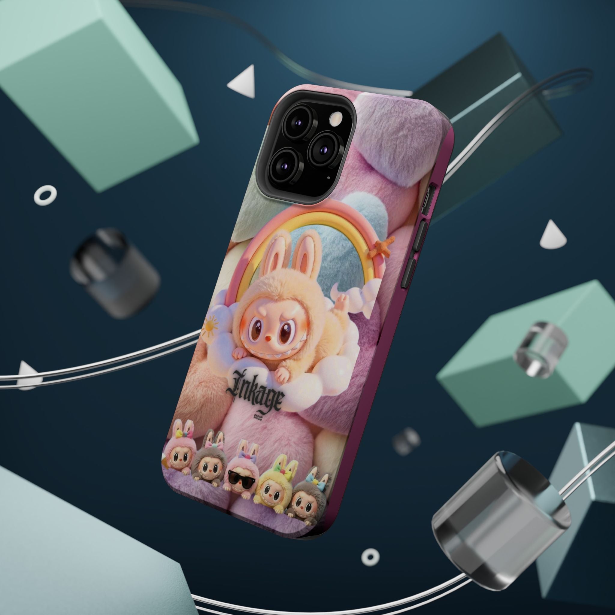 Pastel Rainbow Labubu Magnetic Phone Cases(Animation)