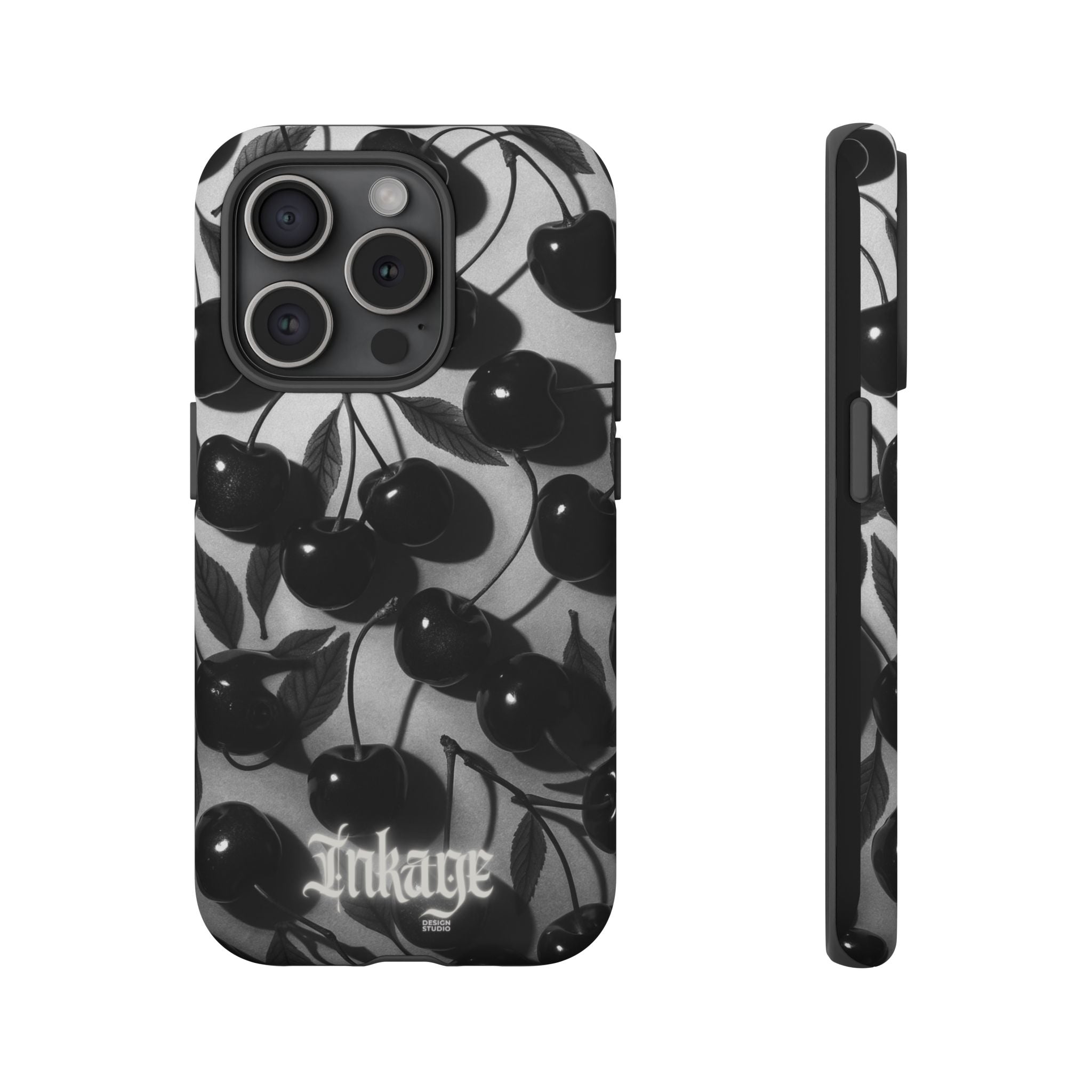 Black Cherry Print Tough Phone Cases (Minimal)