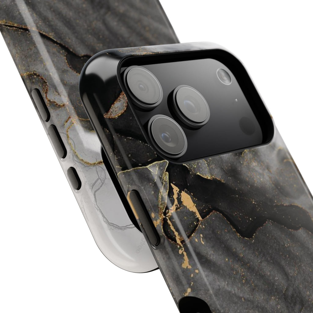 White Noir Marble Gold Foil Magnetic Phone Cases