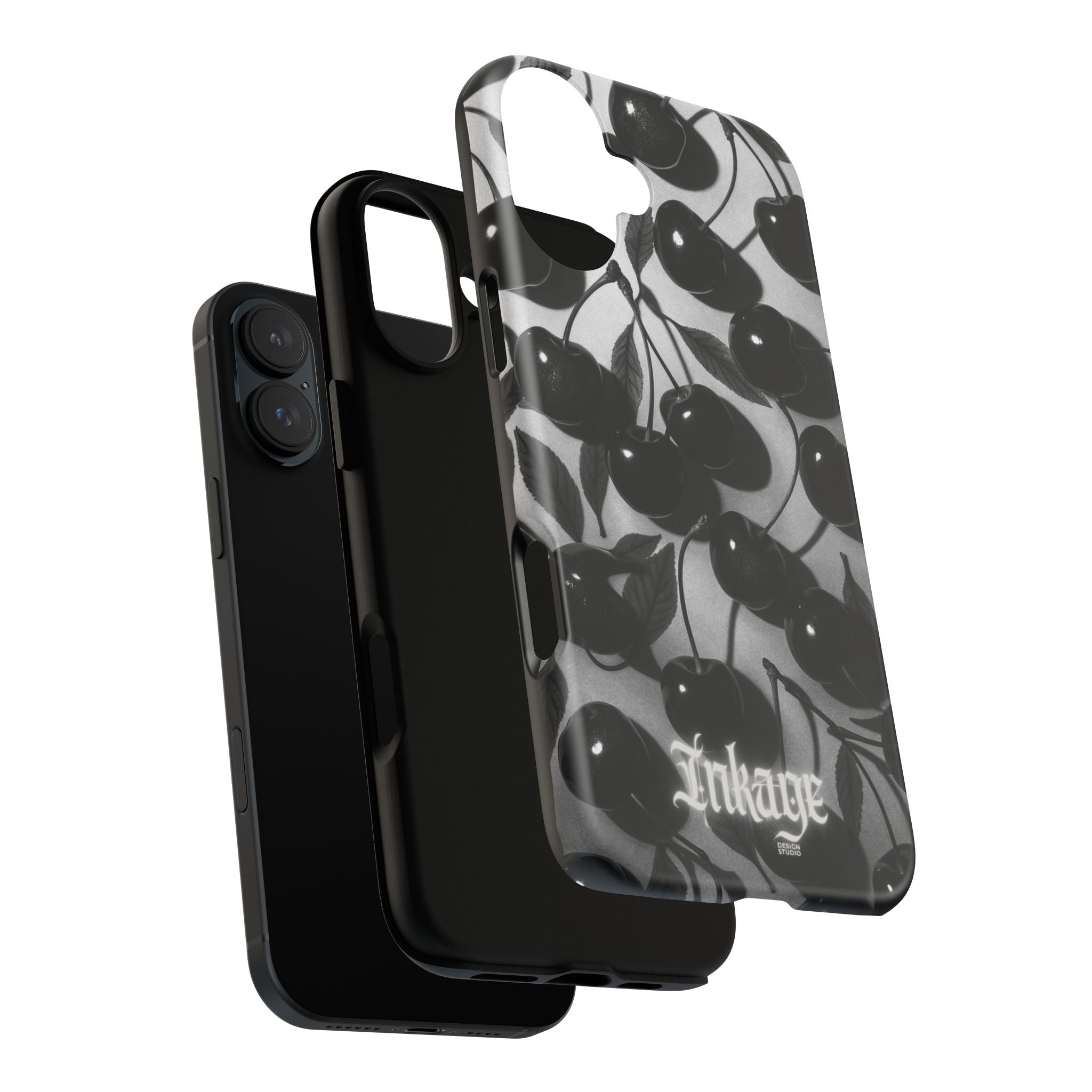 Black Cherry Print Tough Phone Cases (Minimal)