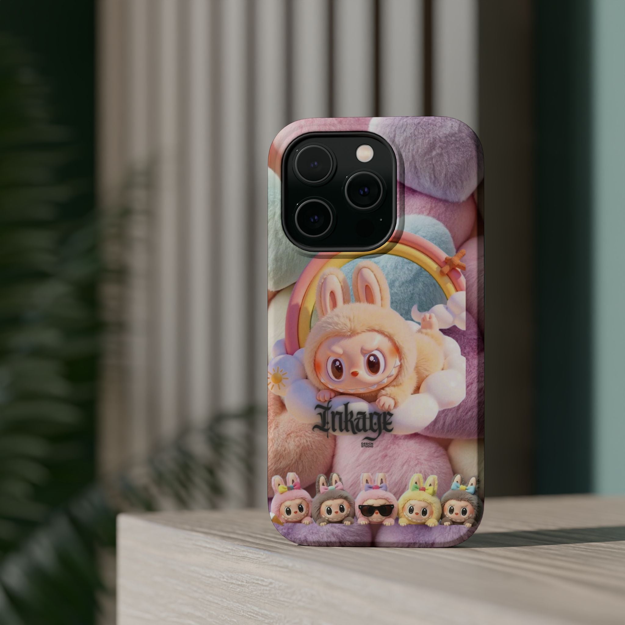 Pastel Rainbow Labubu Magnetic Phone Cases (Animation)