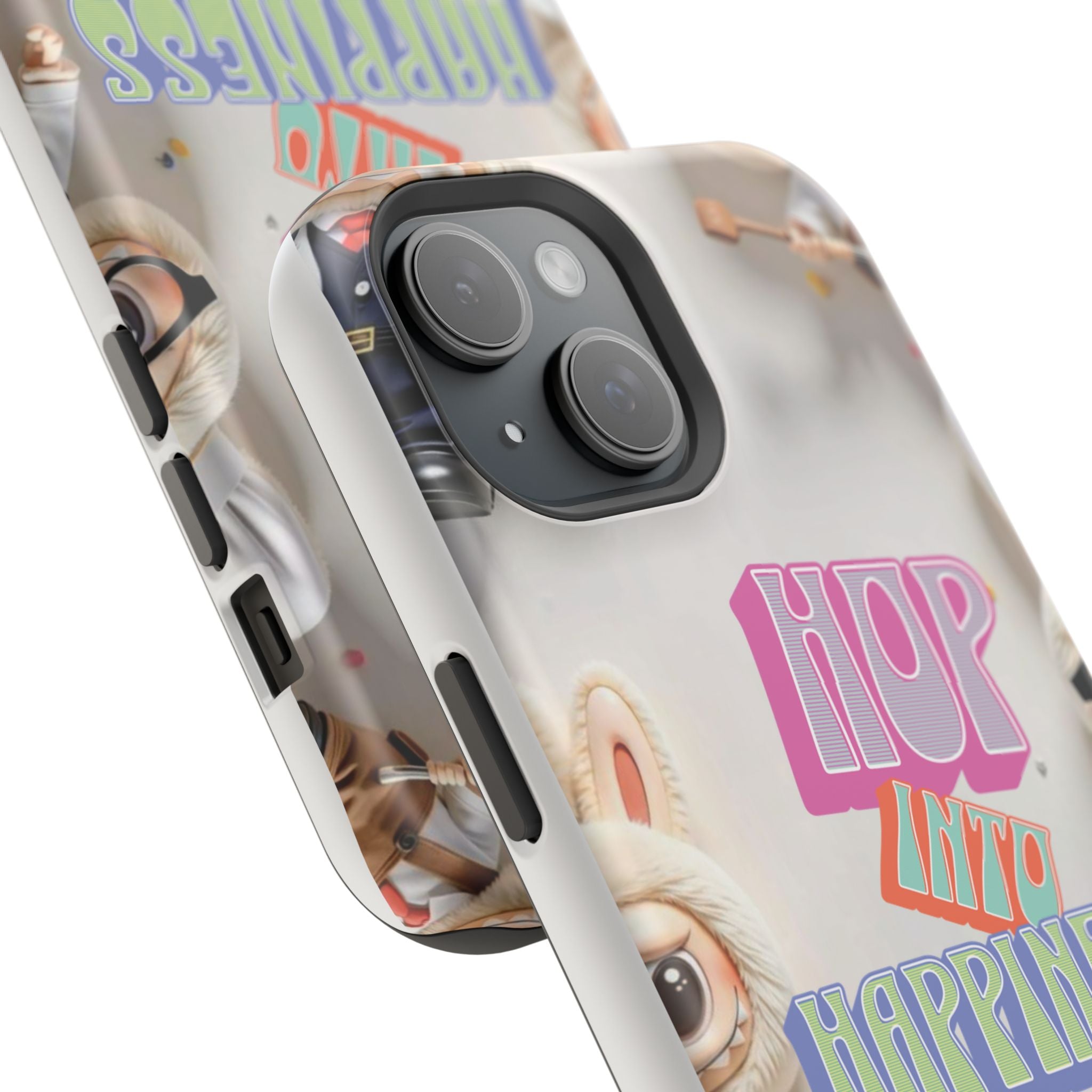 "Hop Into Happiness" Quote Magnetic Phone Case (Animation)