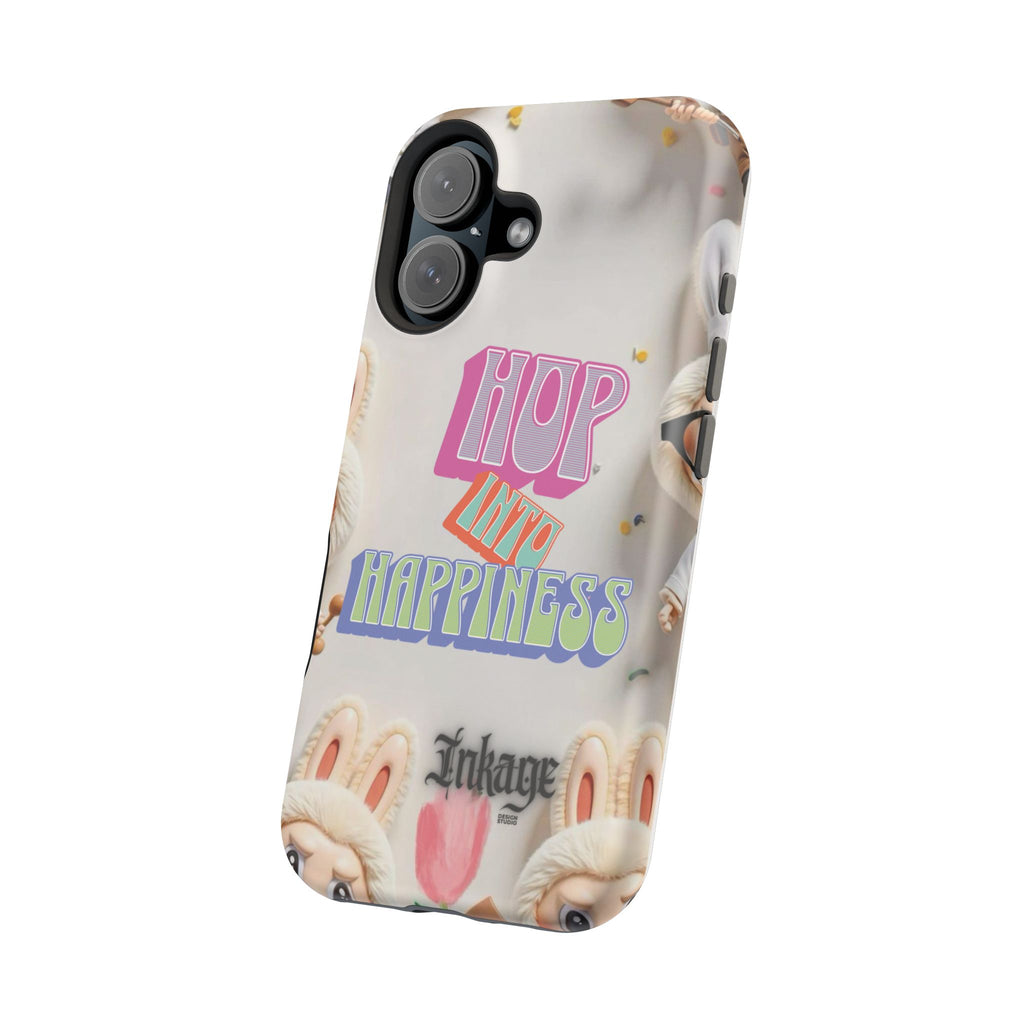"Hop Into Happiness" Quote Magnetic Phone Case (Animation)