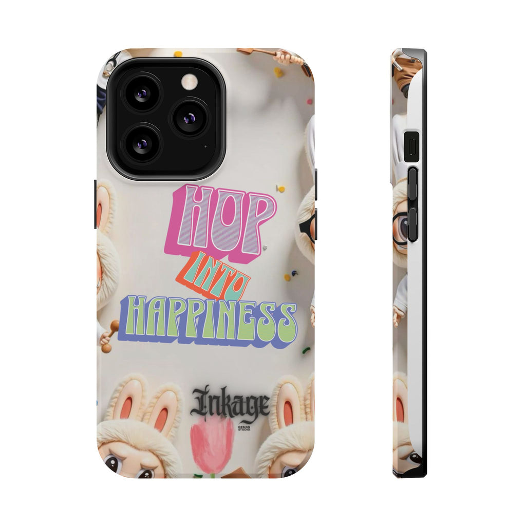 "Hop Into Happiness" Quote Magnetic Phone Case (Animation)