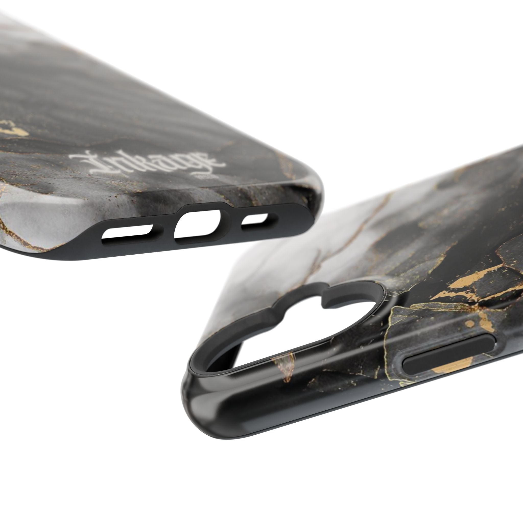 White Noir Marble Gold Foil Magnetic Phone Cases