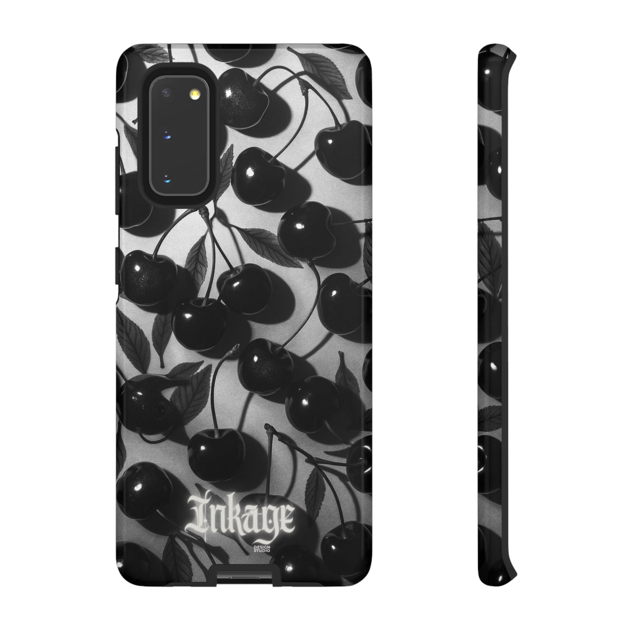 Black Cherry Print Tough Phone Cases (Minimal)