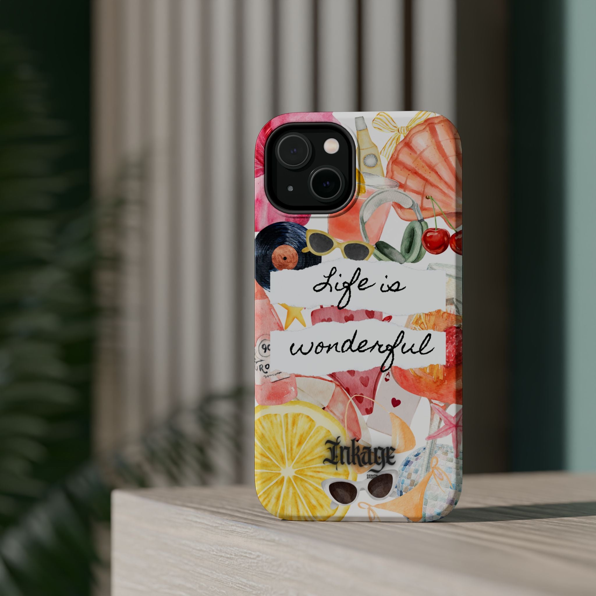 "Life is Wonderful" Quote Magnetic Phone Cases (Quote)