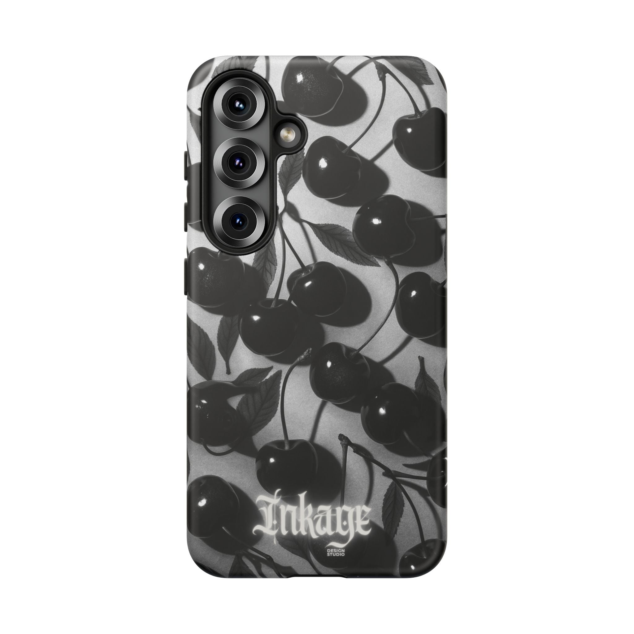 Black Cherry Print Tough Phone Cases (Minimal)