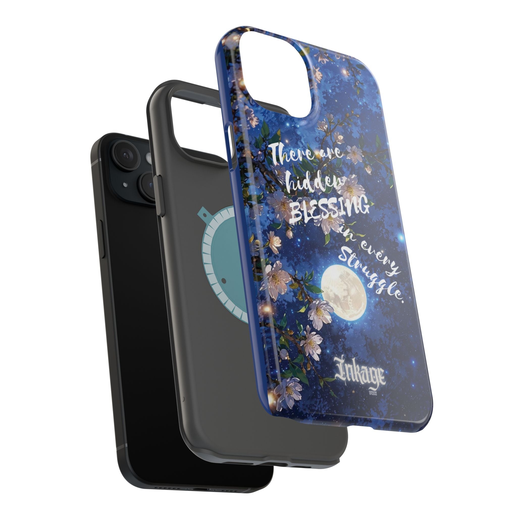 “Moonlit Blessing” Magnetic Phone Cases (Quote)