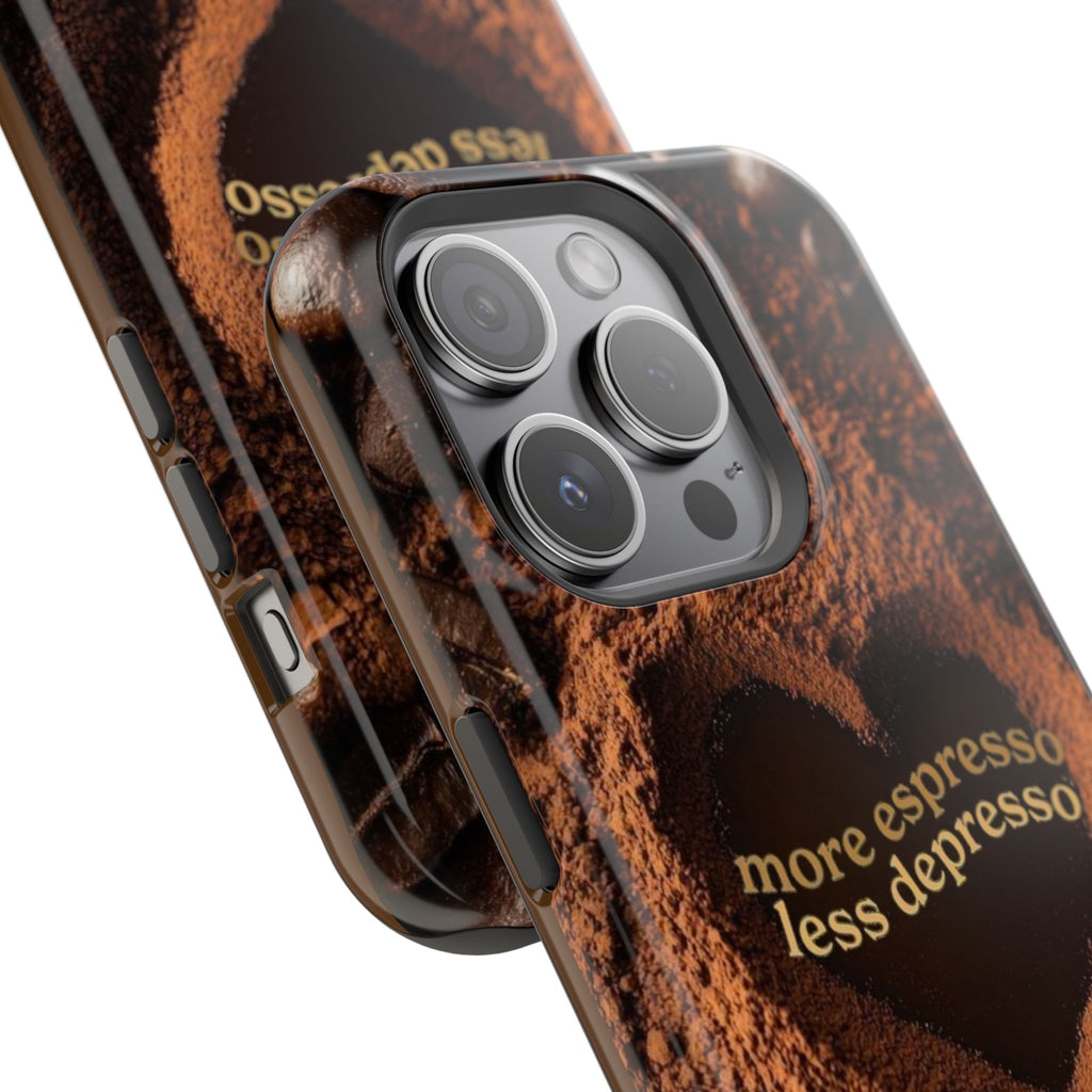 "More Espresso Less Depresso" Quote Magnetic Phone Cases