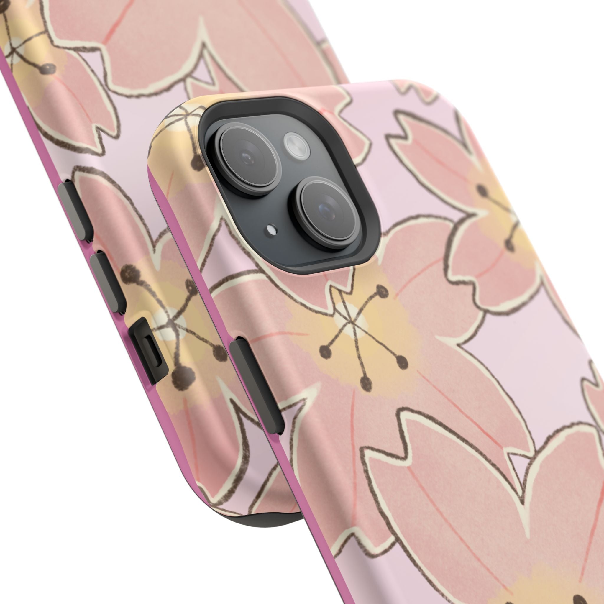 Charming Floral Magnetic Phone Case (Minimal)