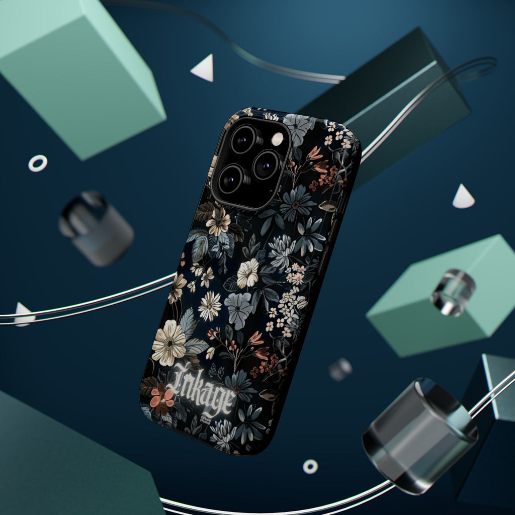 Black Florals Magnetic Phone Cases (Minimal)