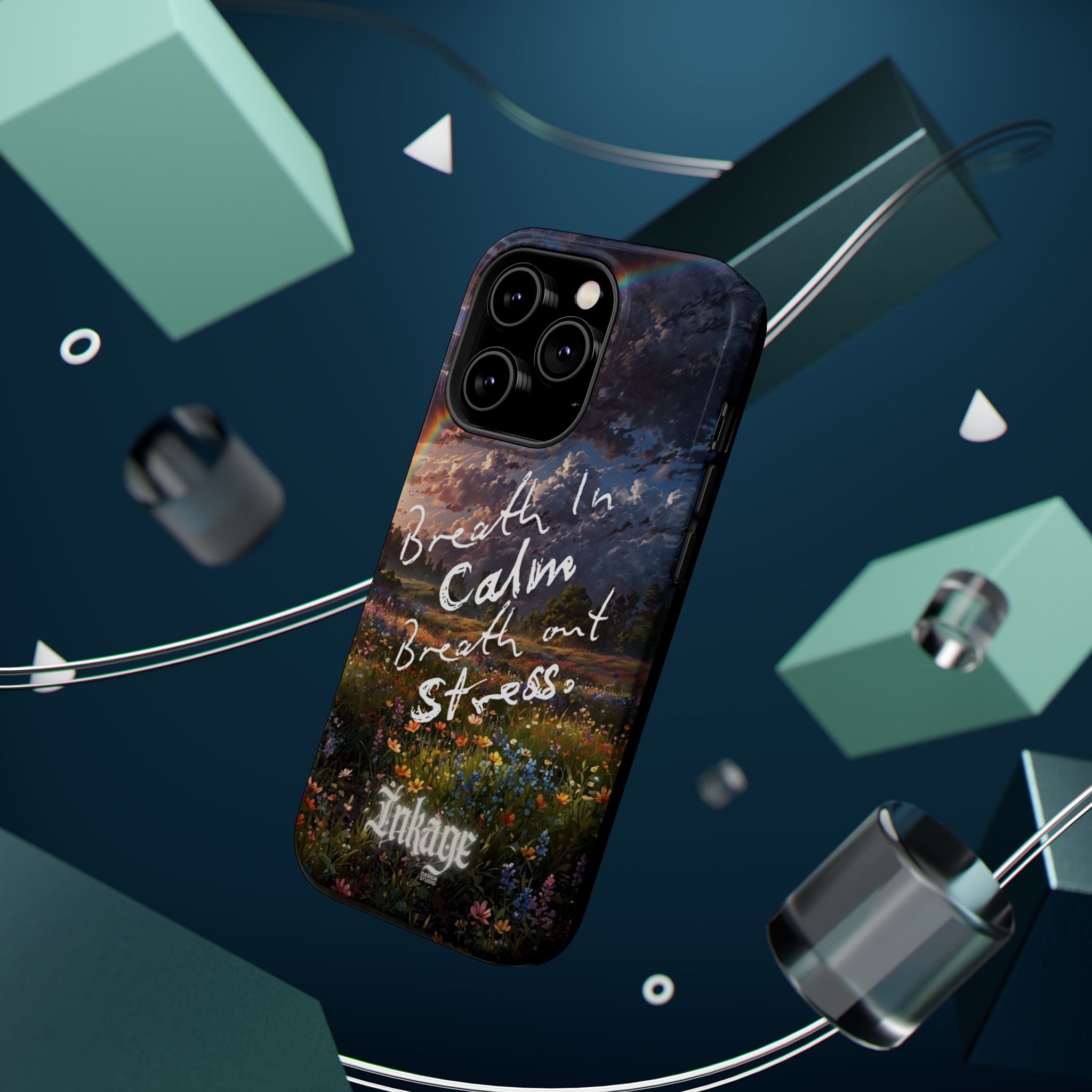 "Breath in Calm Breath out Stress" Magnetic Phone Cases (Quote)