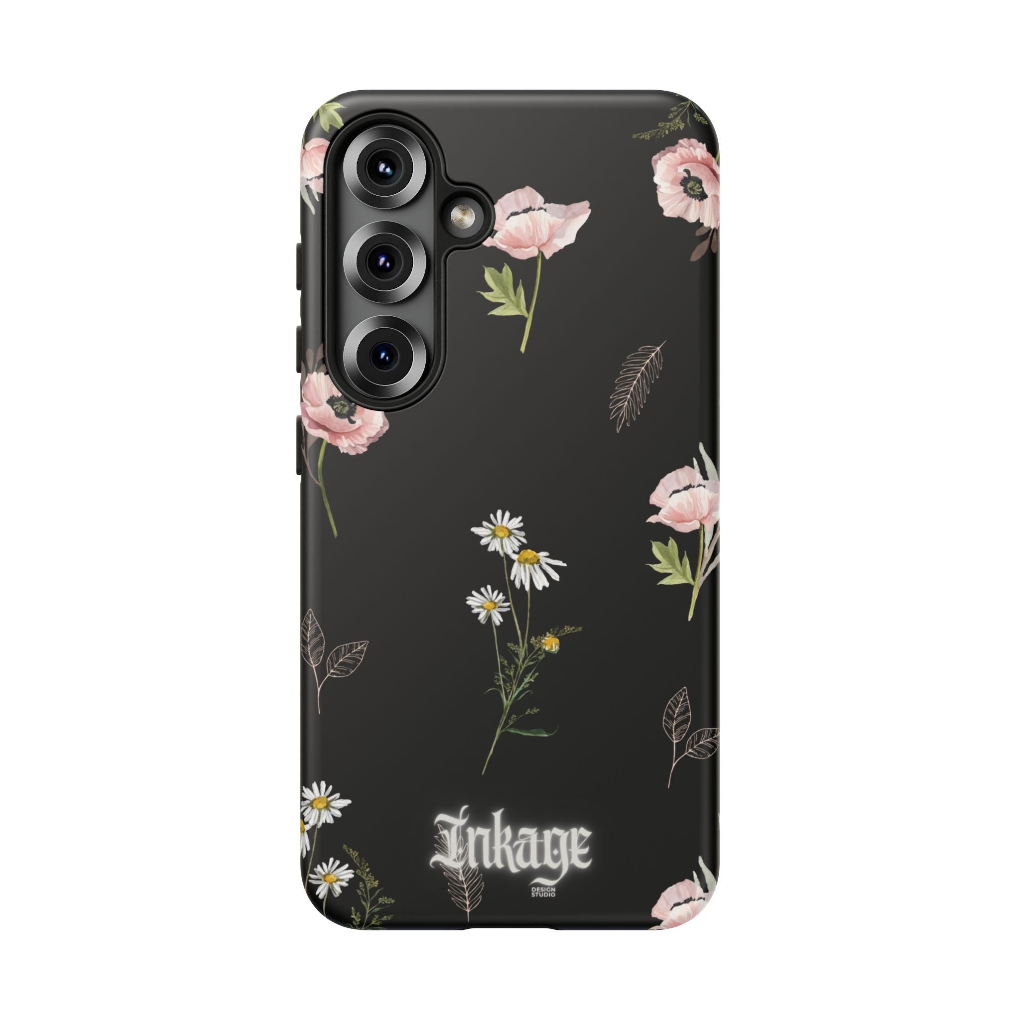 Elegant Black Florals Tough Phone Cases (Minimal)