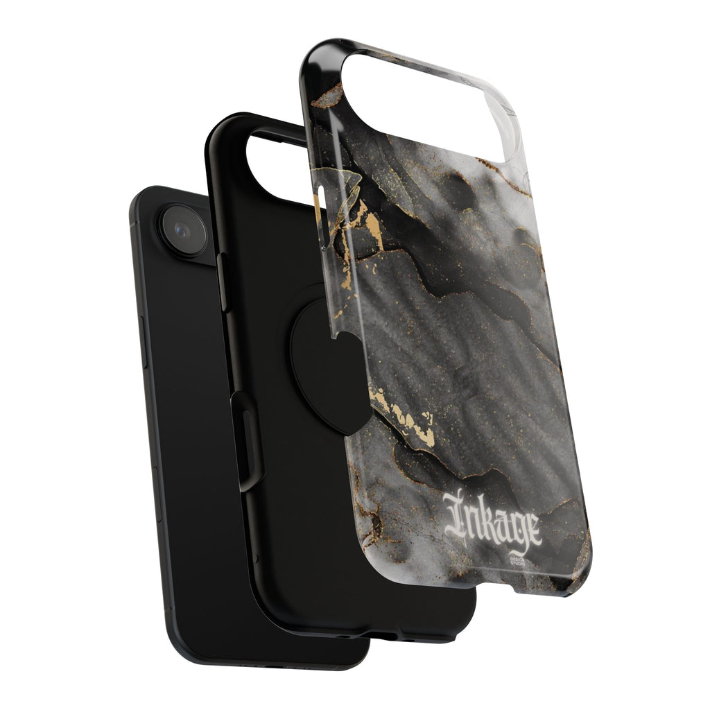White Noir Marble Gold Foil Magnetic Phone Cases