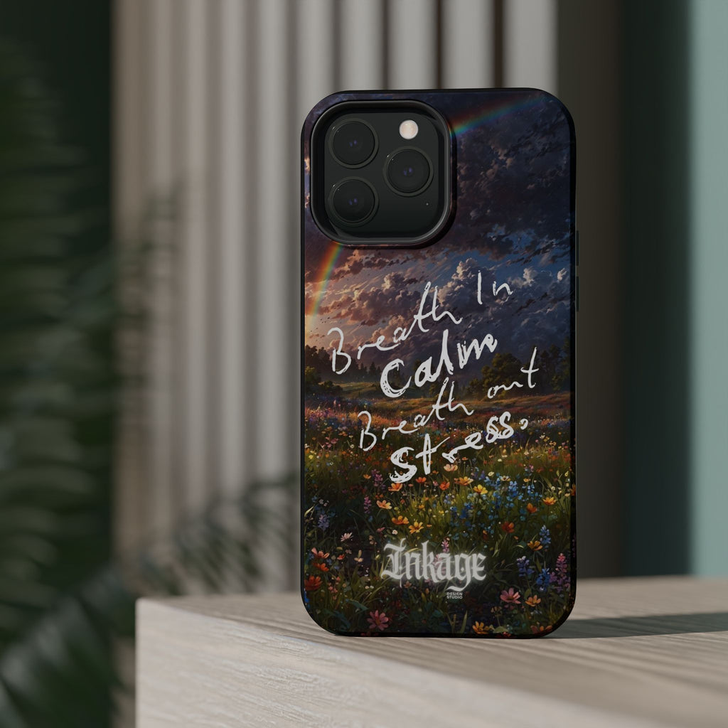 "Breath in Calm Breath out Stress" Magnetic Phone Cases (Quote)