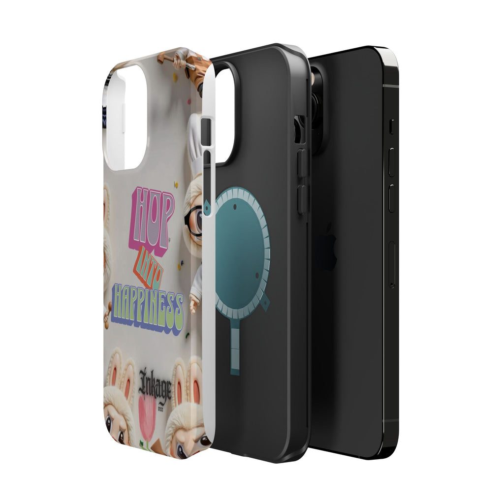 "Hop Into Happiness" Quote Magnetic Phone Case (Animation)