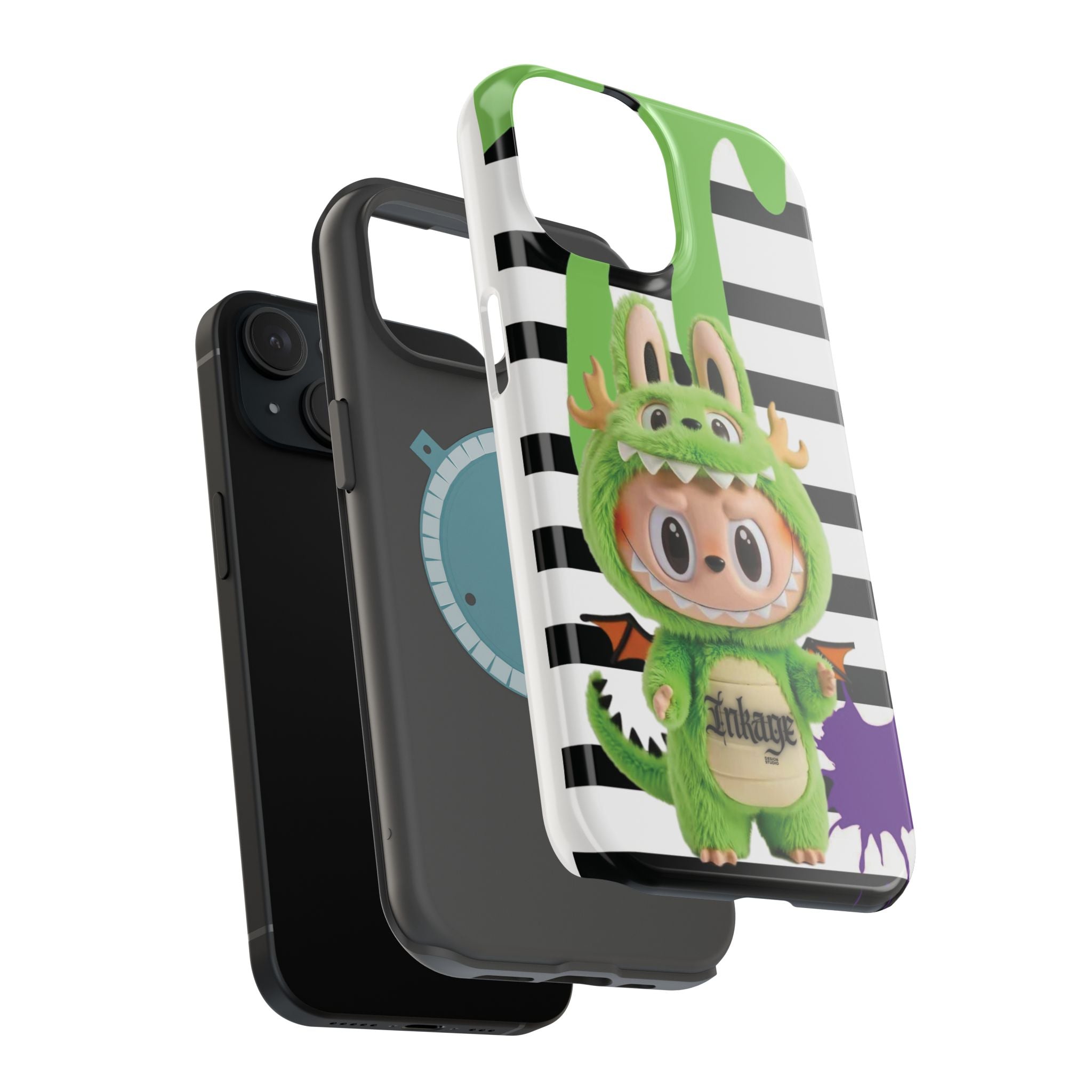 Greenie Labubu Spooky Magnetic Phone Case (Animation)