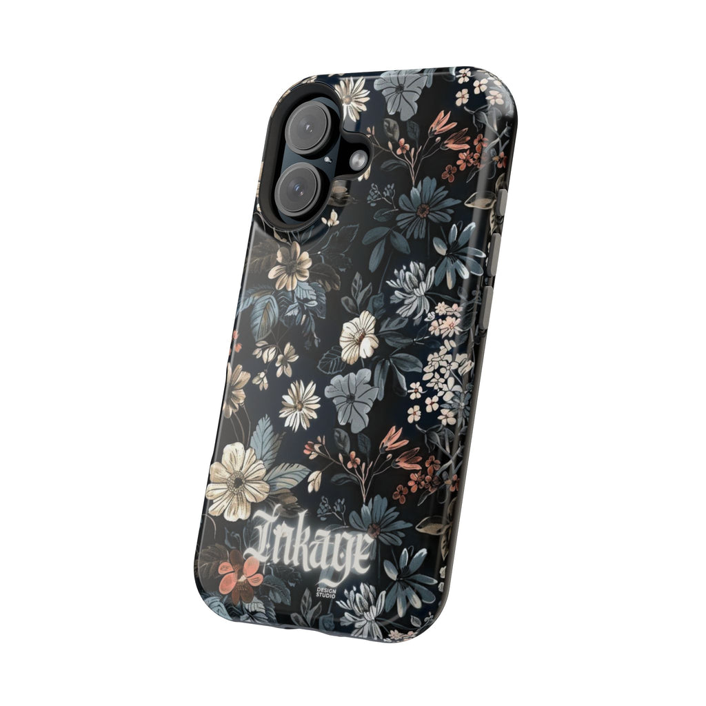 Black Florals Magnetic Phone Cases (Minimal)