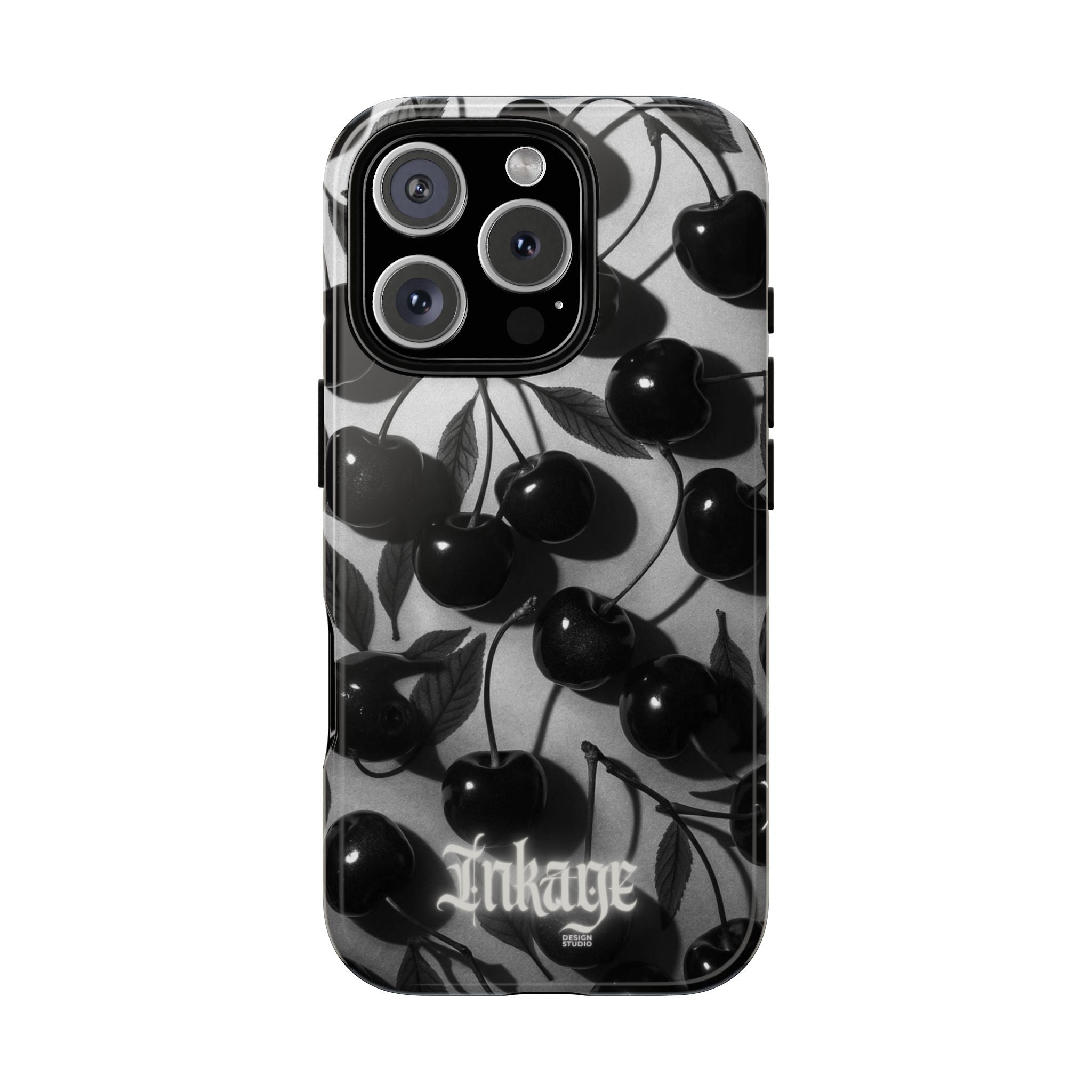 Black Cherry Print Tough Phone Cases (Minimal)