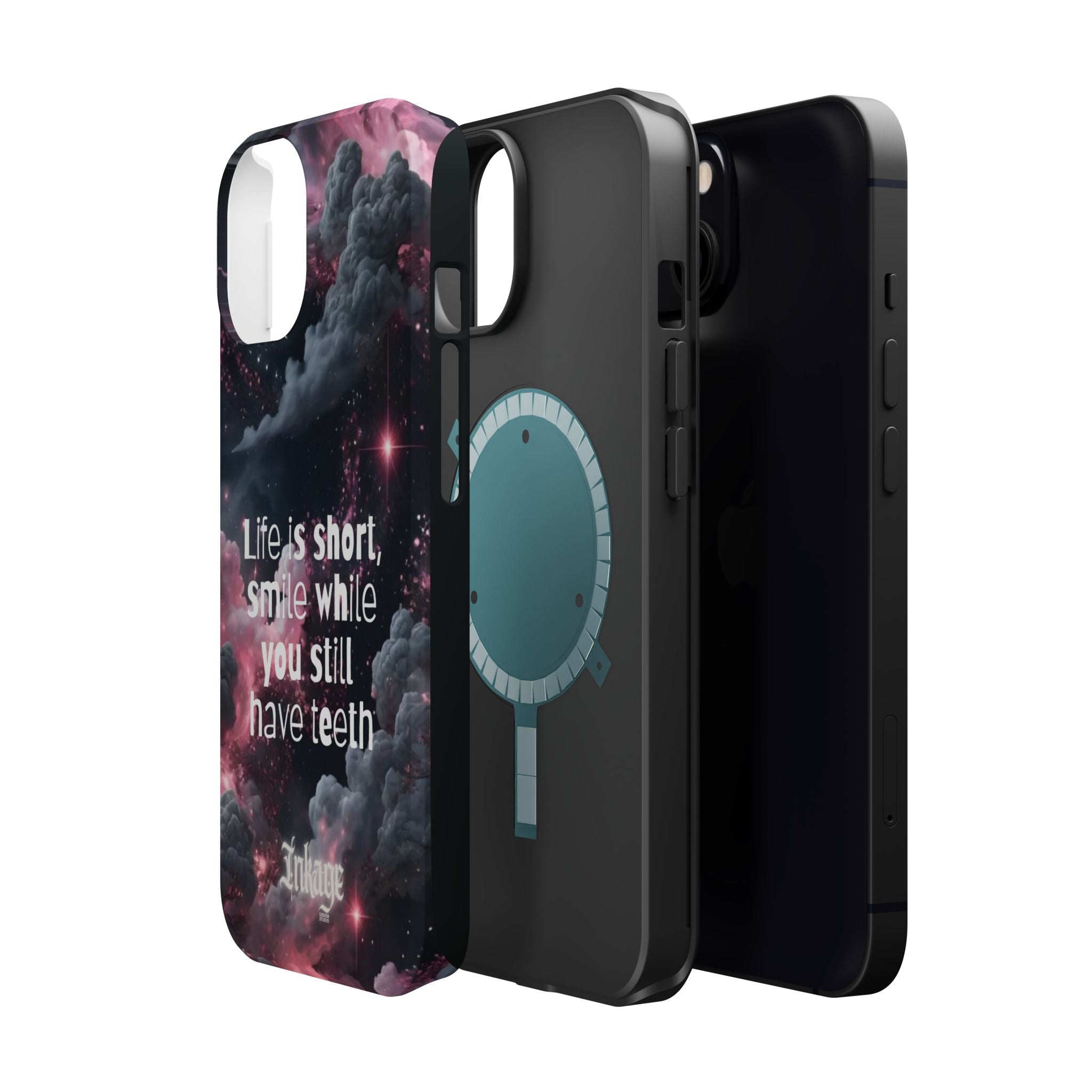 “Life is Short, Smile While You Still Have Teeth” Magnetic Phone Cases (Quote)