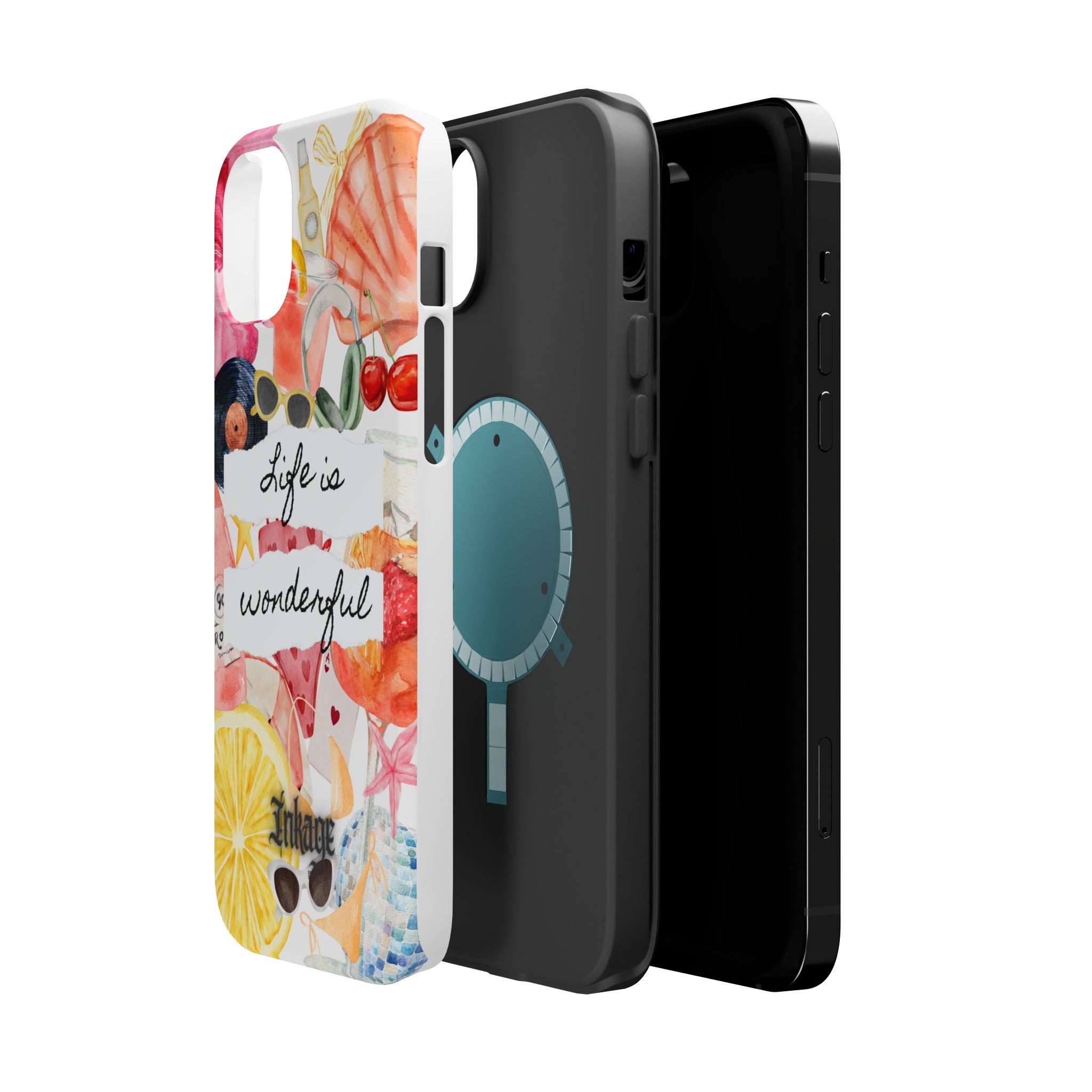 "Life is Wonderful" Quote Magnetic Phone Cases (Quote)
