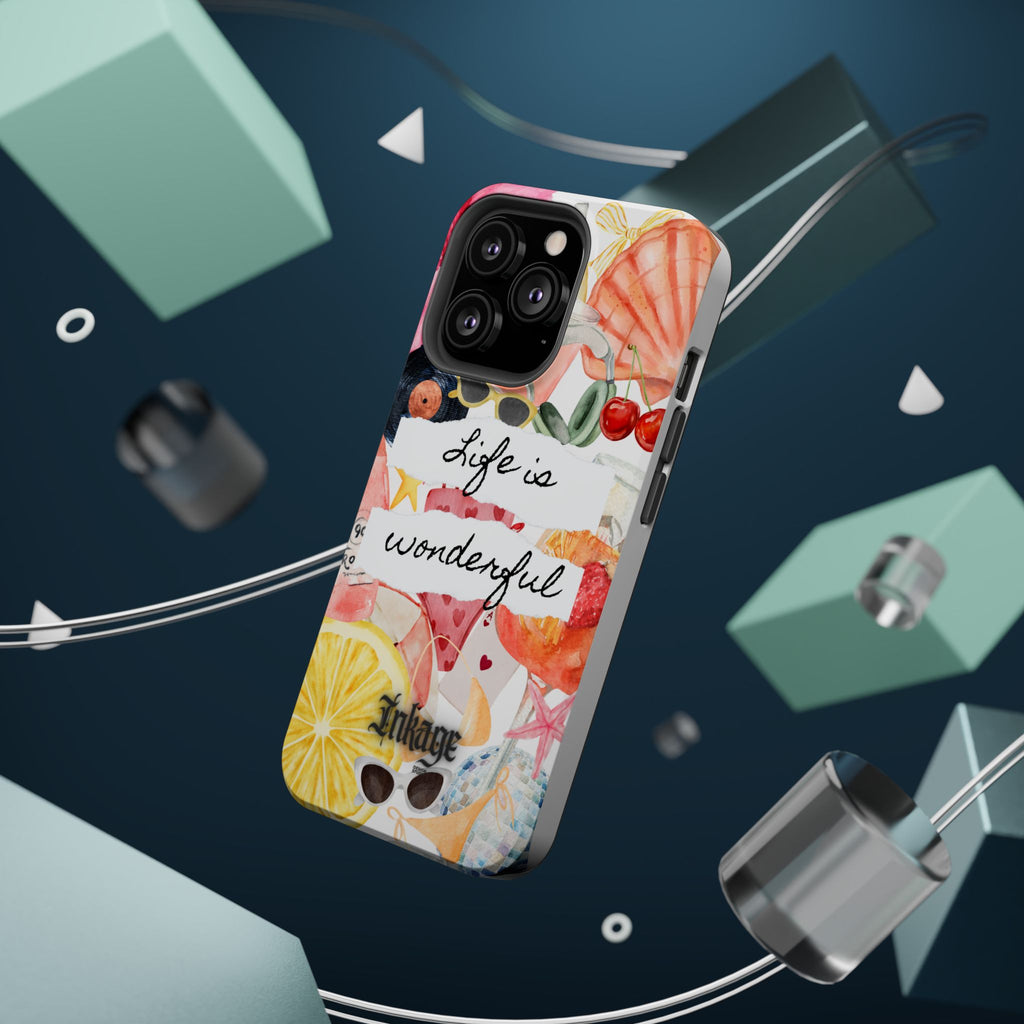 "Life is Wonderful" Quote Magnetic Phone Cases (Quote)