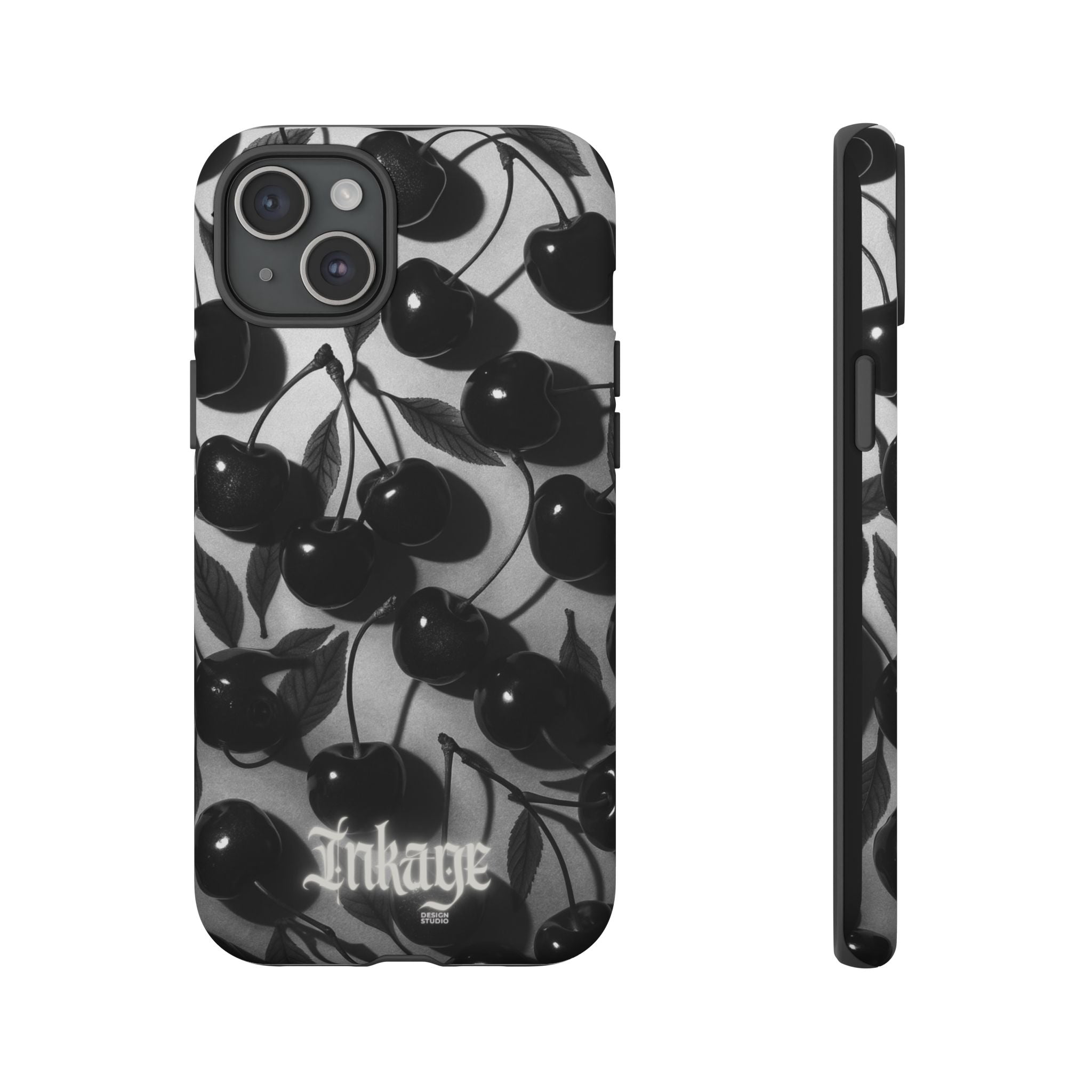 Black Cherry Print Tough Phone Cases (Minimal)