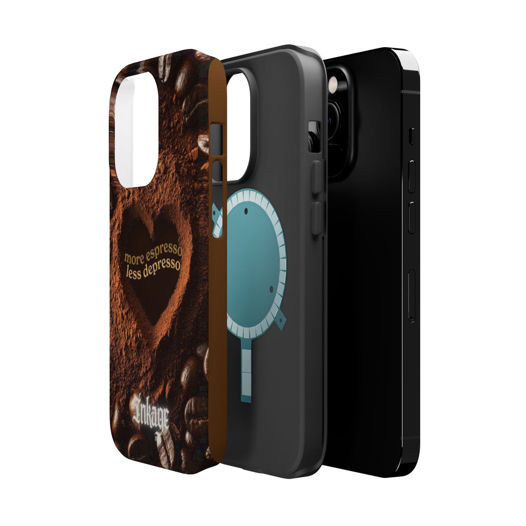 "More Espresso Less Depresso" Magnetic Phone Cases (Quote)