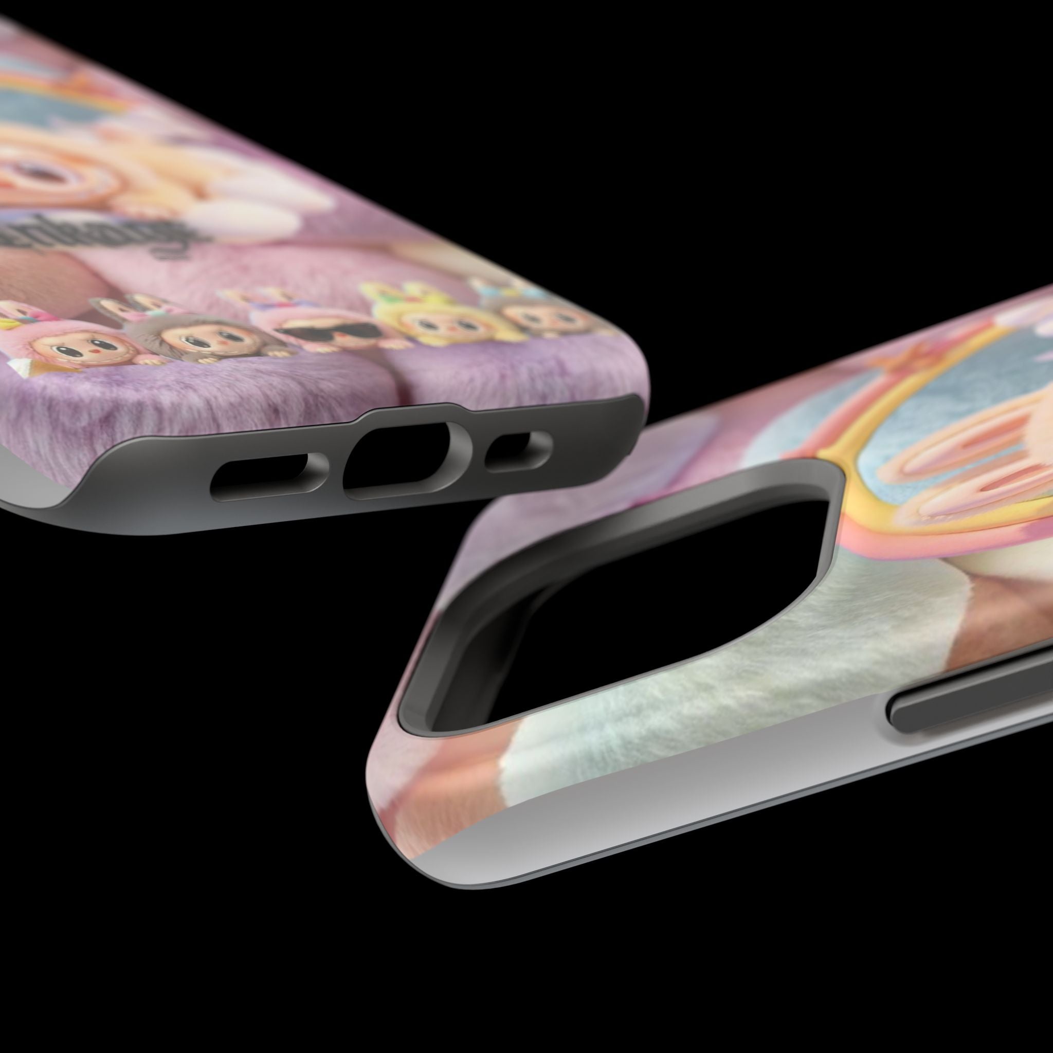 Pastel Rainbow Labubu Magnetic Phone Cases (Animation)