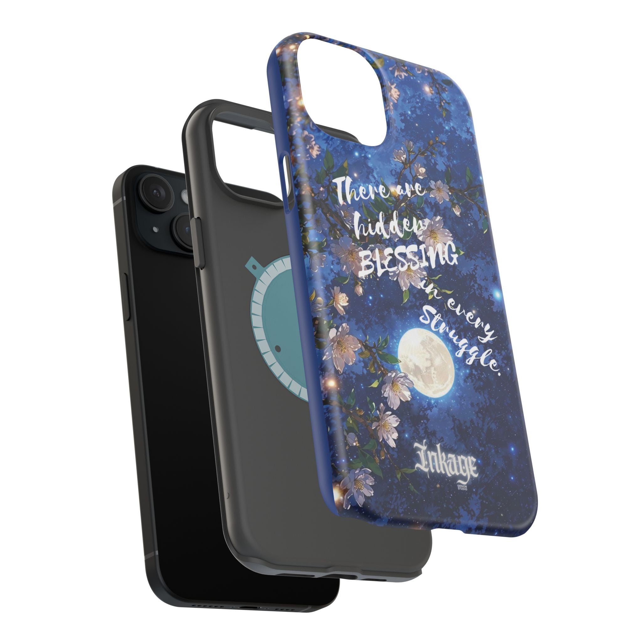 “Moonlit Blessing” Magnetic Phone Cases (Quote)