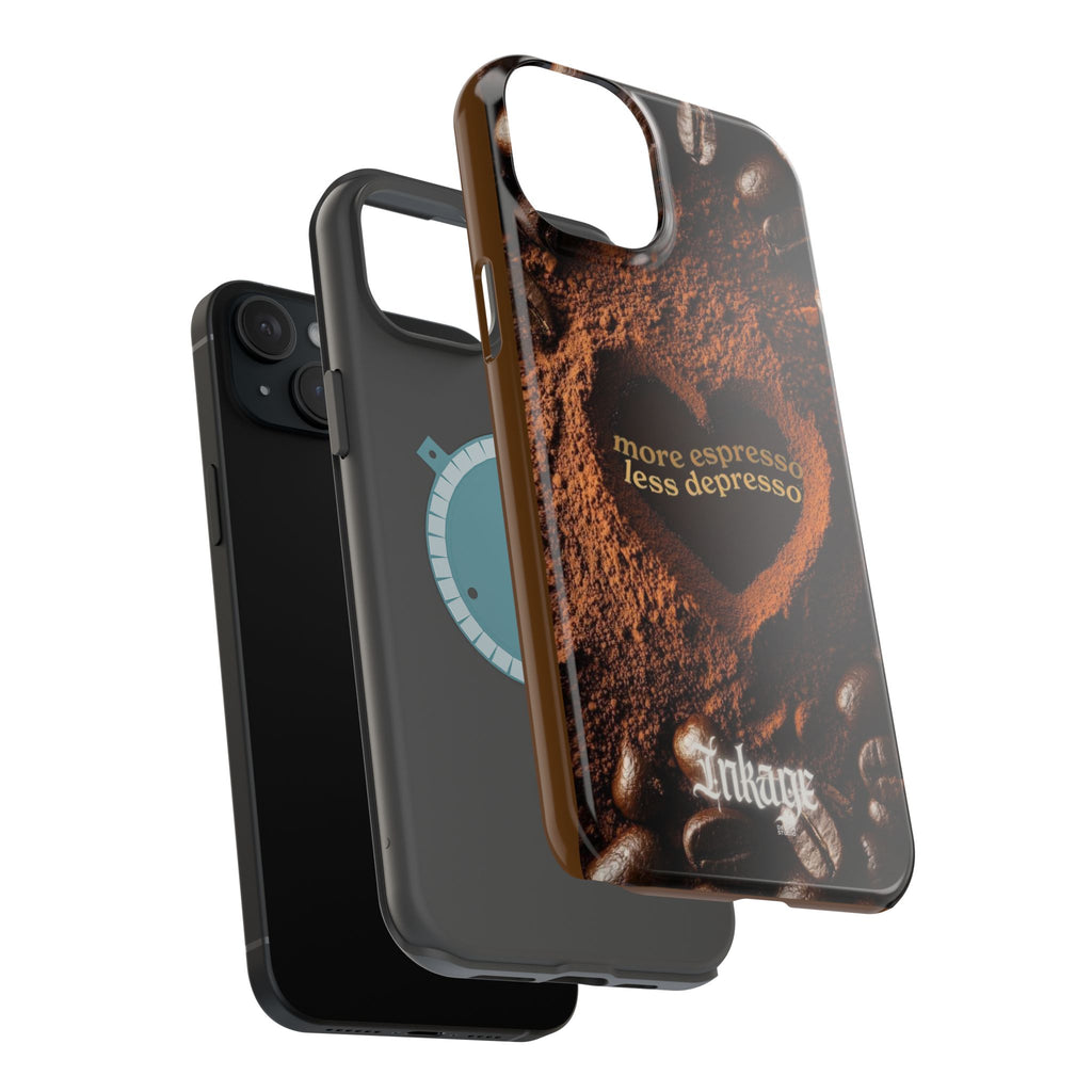 "More Espresso Less Depresso" Magnetic Phone Cases (Quote)