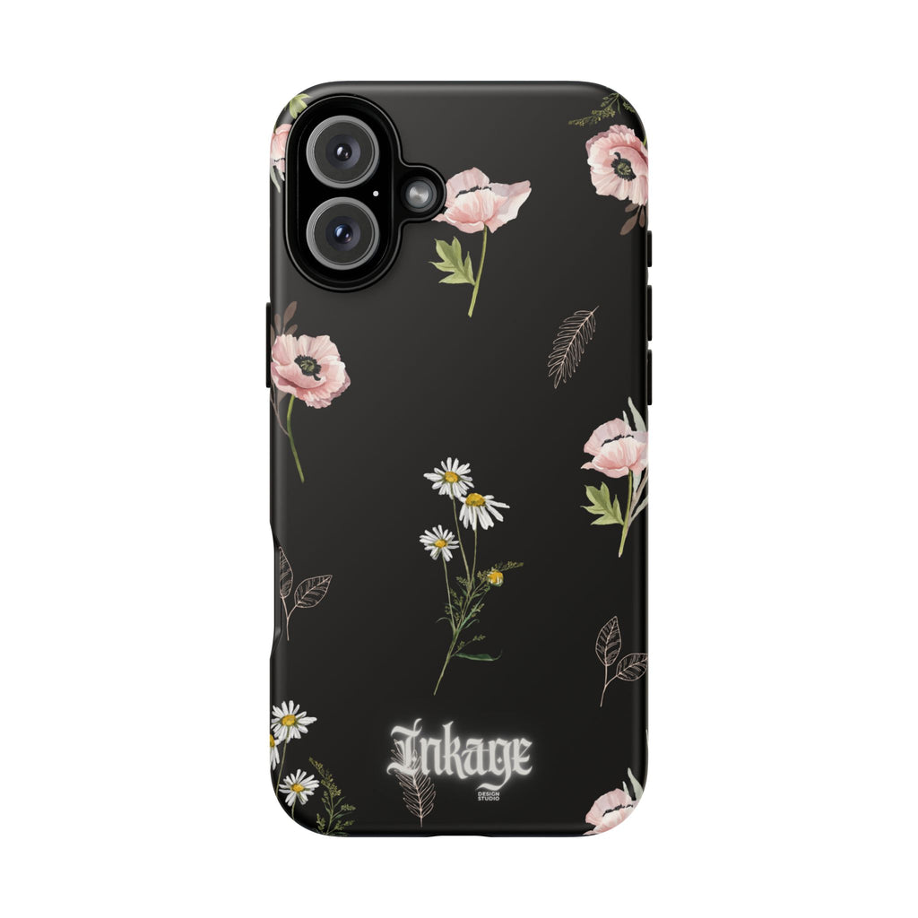Elegant Black Florals Tough Phone Cases (Minimal)