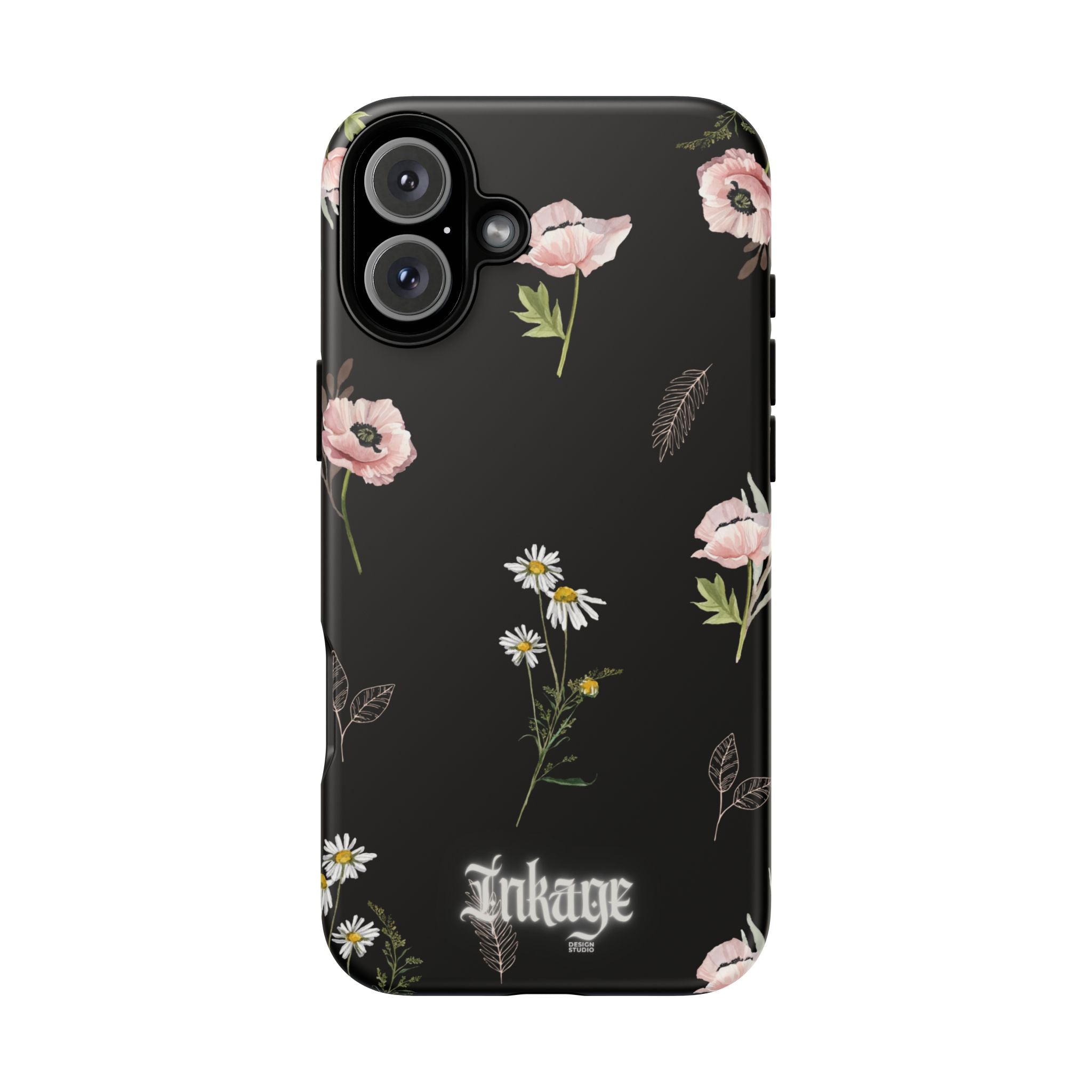 Elegant Black Florals Tough Phone Cases (Minimal)