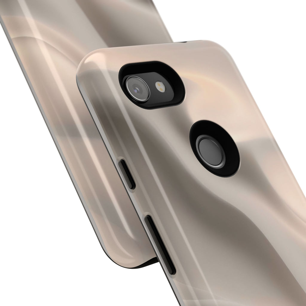 Beige Wavy Flow Tough Phone Case (Minimal)
