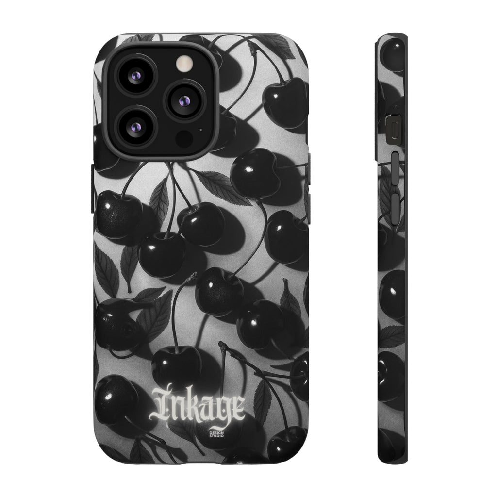 Black Cherry Print Tough Phone Cases (Minimal)