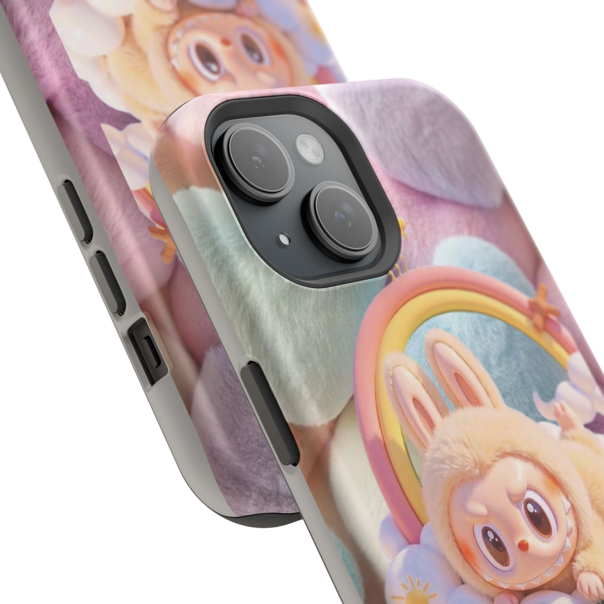 Pastel Rainbow Labubu Magnetic Phone Cases (Animation)