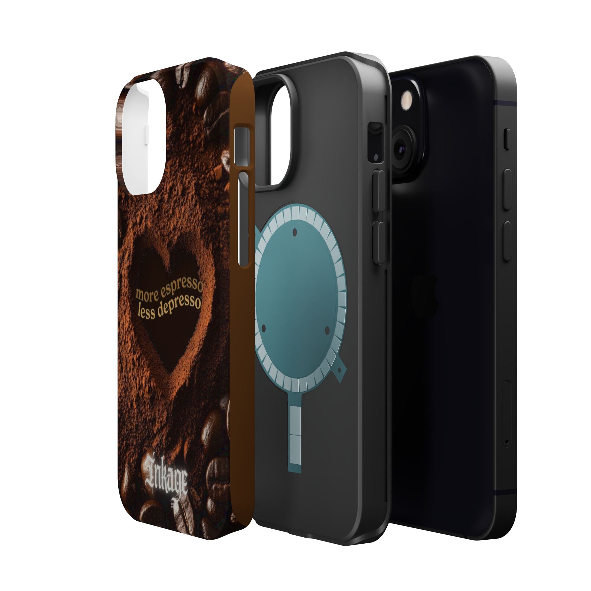 "More Espresso Less Depresso" Magnetic Phone Cases (Quote)