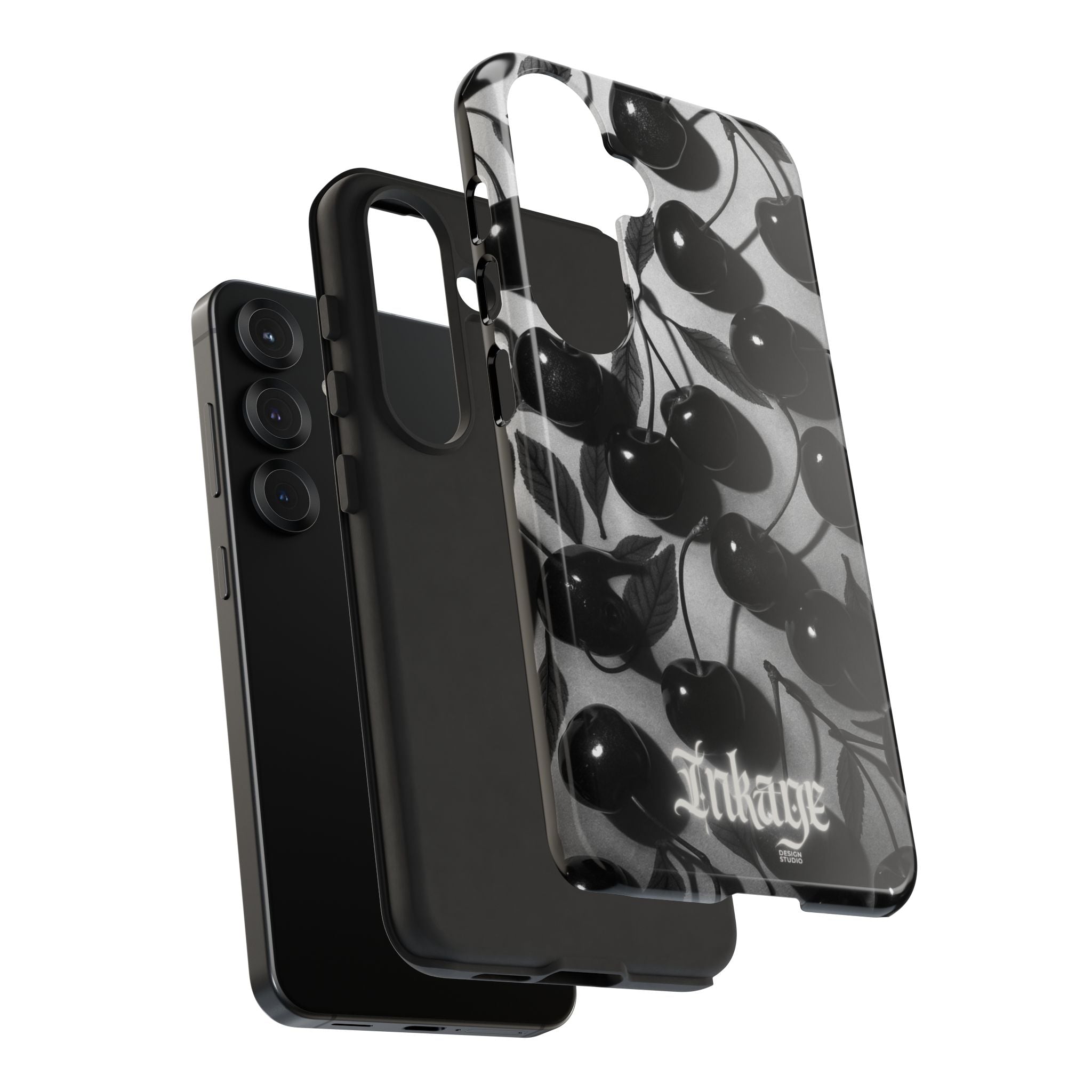 Black Cherry Print Tough Phone Cases (Minimal)