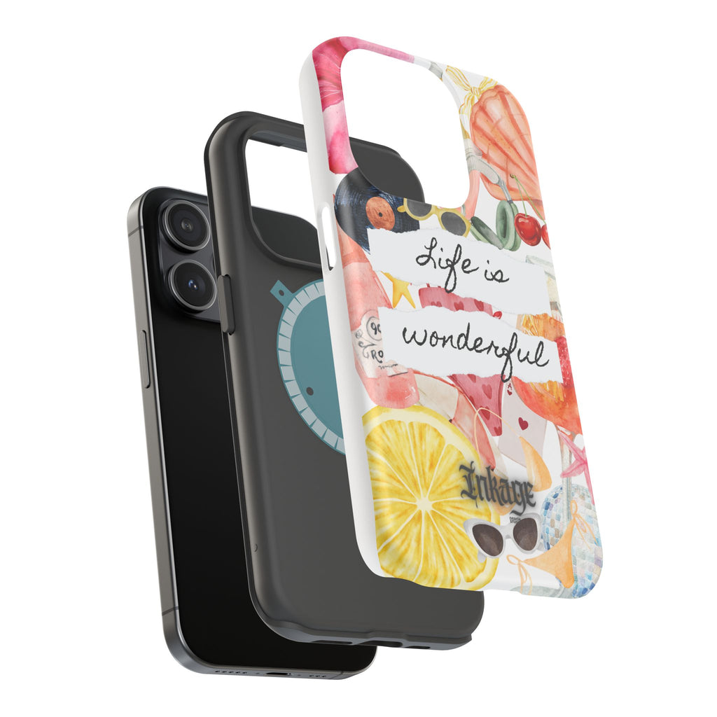 "Life is Wonderful" Quote Magnetic Phone Cases (Quote)