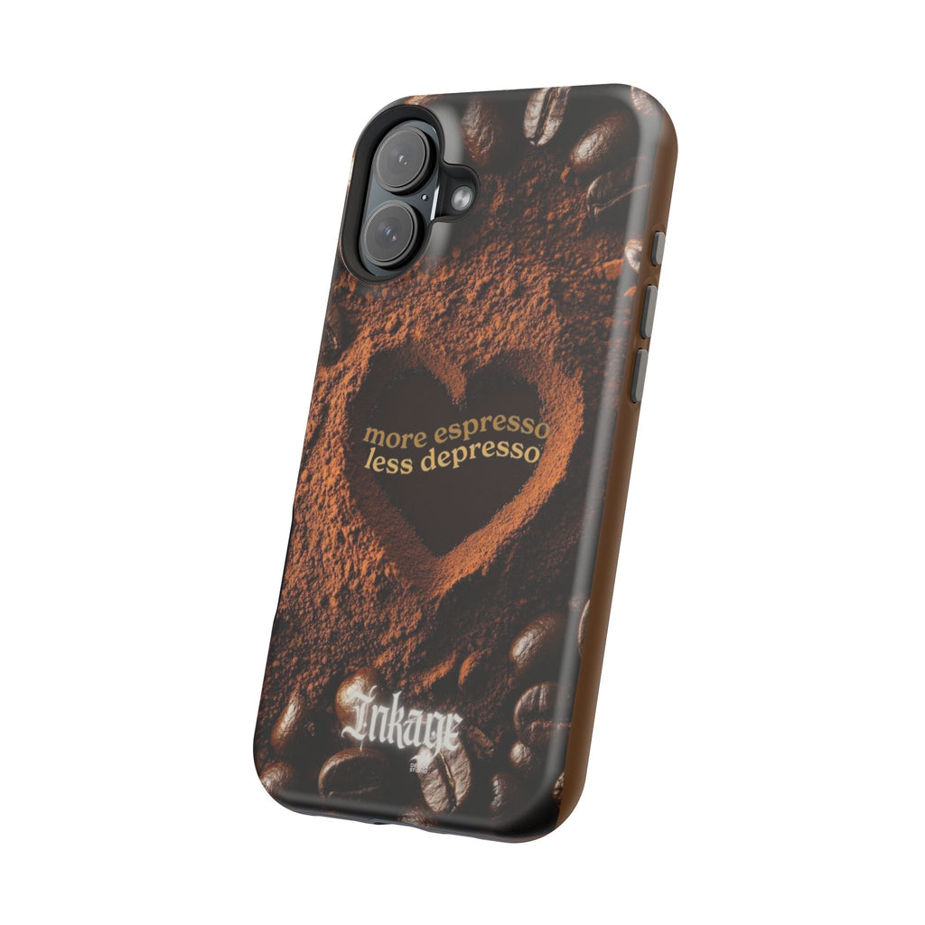 "More Espresso Less Depresso" Magnetic Phone Cases (Quote)